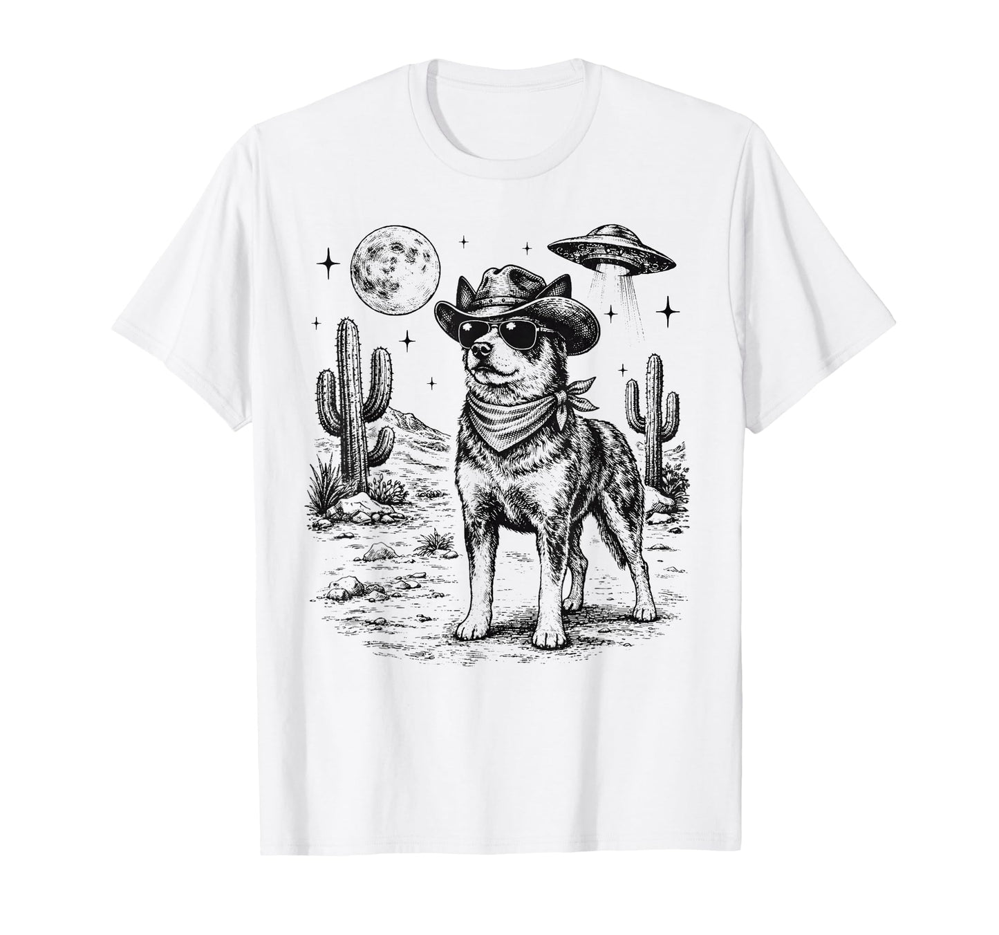 Cowboy Dog Funny Australian Cattle T-Shirt - Casual Everyday Wear Unisex - T-Shirt, Sweatshirt, Hoodie