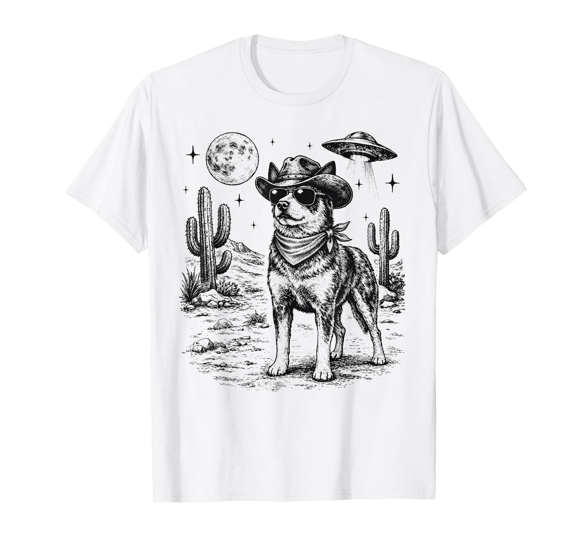 Cowboy Dog Funny Australian Cattle T-Shirt - Casual Everyday Wear Unisex - T-Shirt, Sweatshirt, Hoodie
