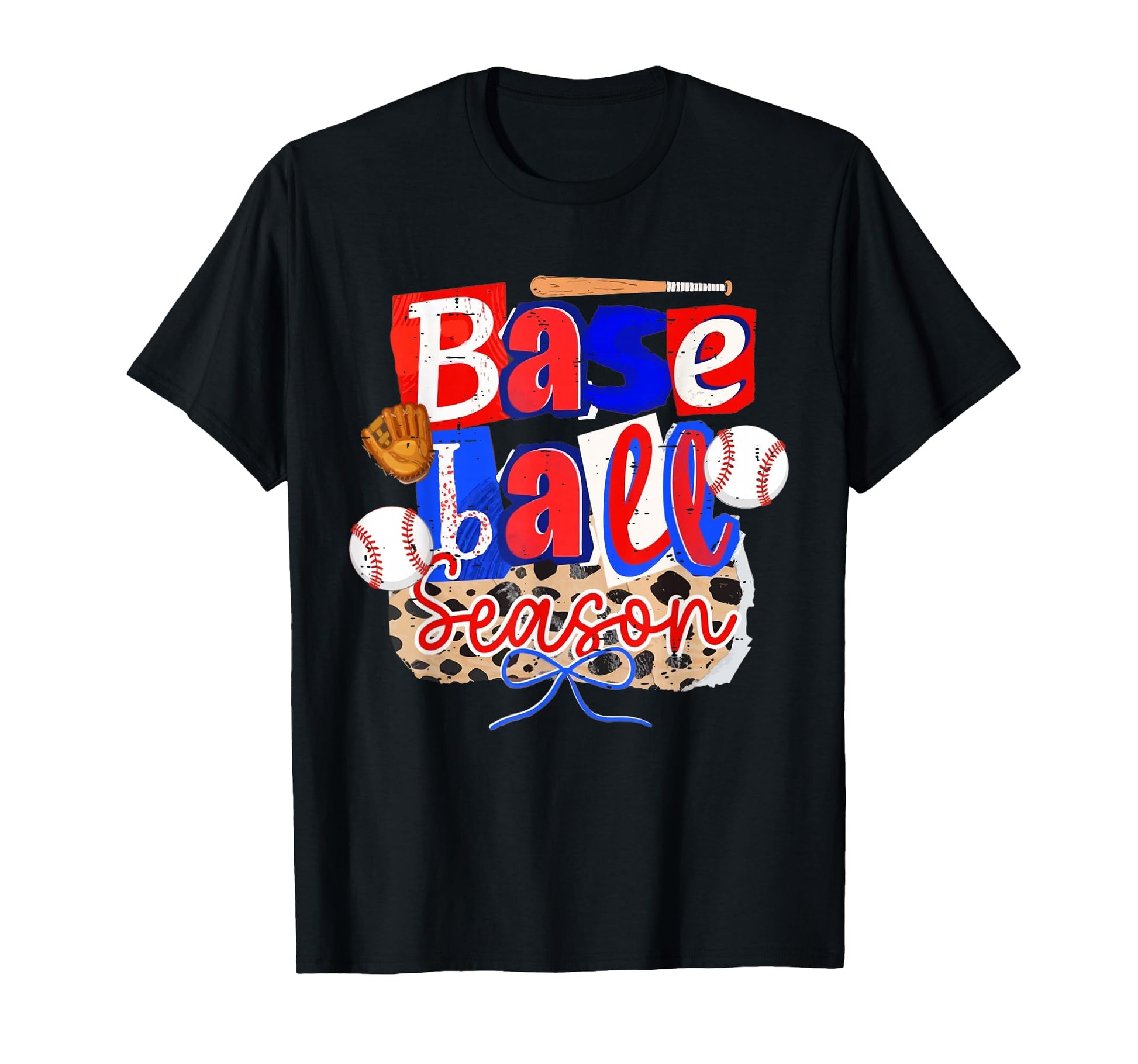 Leopard Funny Baseball Season Game Day T-Shirt - Graphic Print for Adults - T-Shirt, Sweatshirt, Hoodie