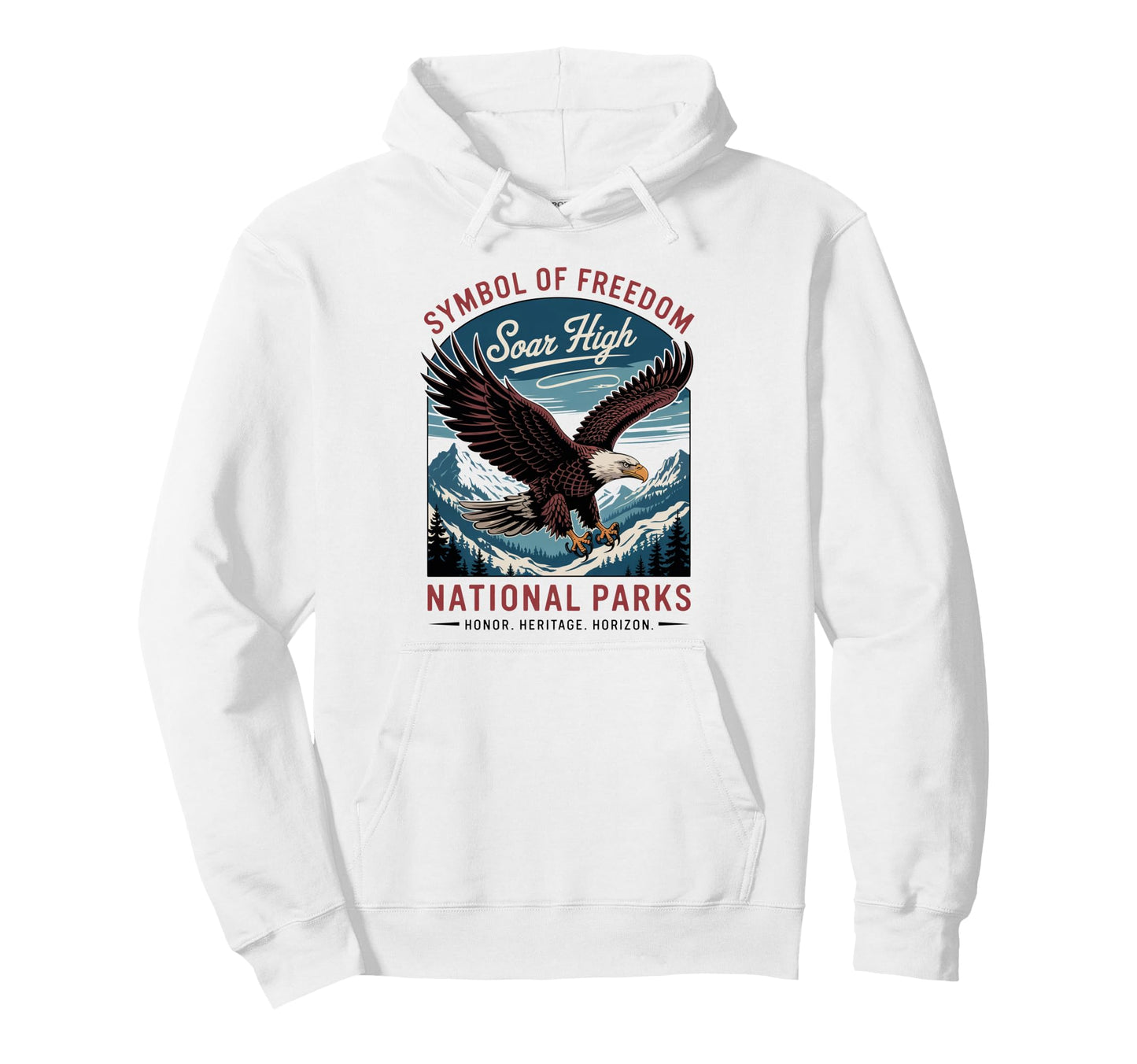 Patriotic American Usa Eagle Hoodie - Fun Novelty Design Men Women - T-Shirt, Sweatshirt, Hoodie