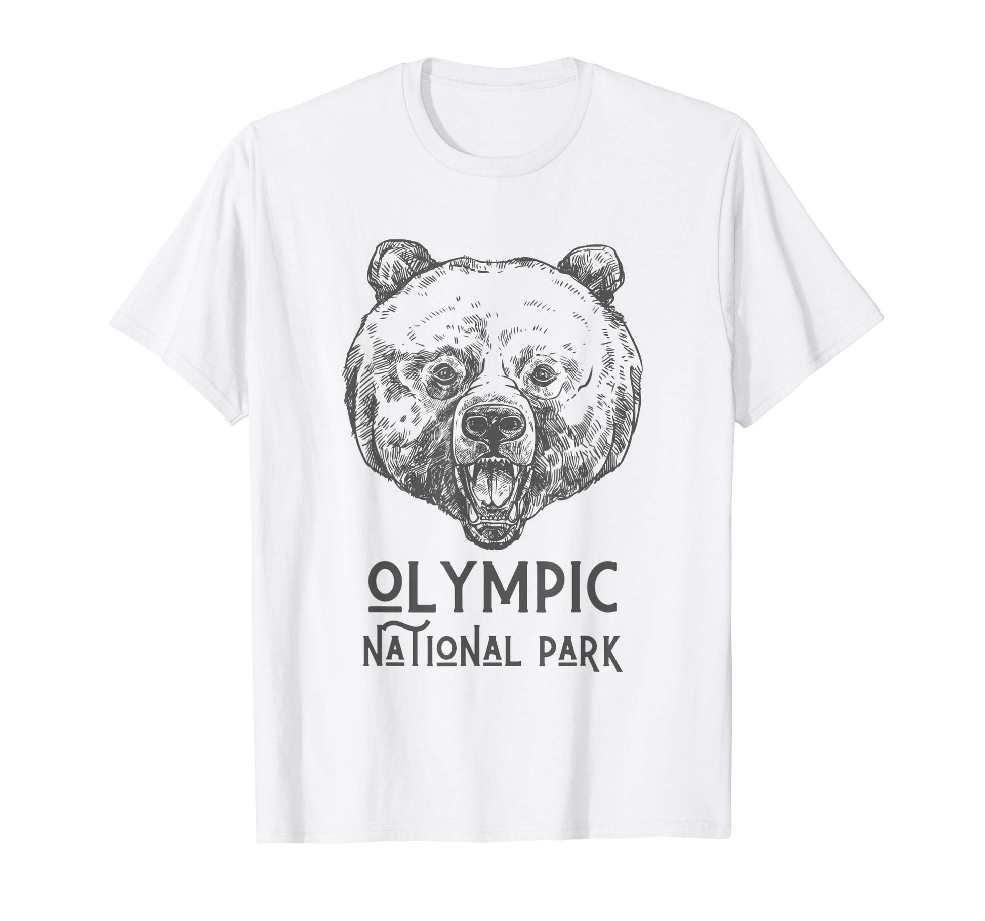 Olympic National Park Bear Washington T-Shirt - Custom Art Print Men Women - T-Shirt, Sweatshirt, Hoodie