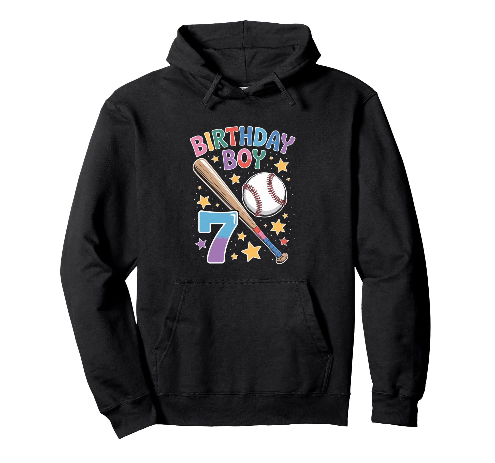 Birthday 7Th Birthday Baseball Hoodie - Graphic Print Men Women - T-Shirt, Sweatshirt, Hoodie