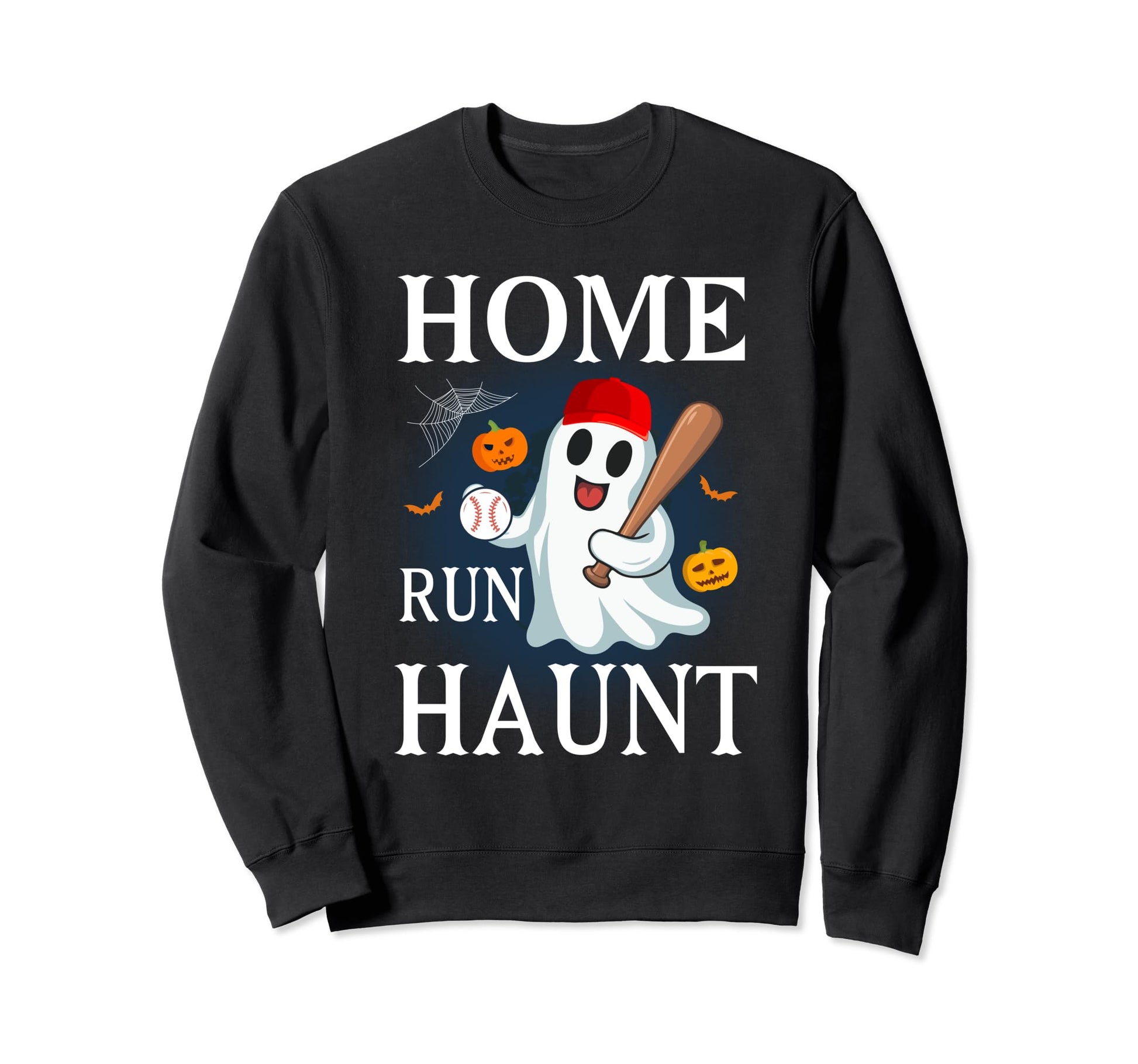 Home Run Haunt Baseball Halloween Sweatshirt - Custom Art Print for Adults - T-Shirt, Sweatshirt, Hoodie