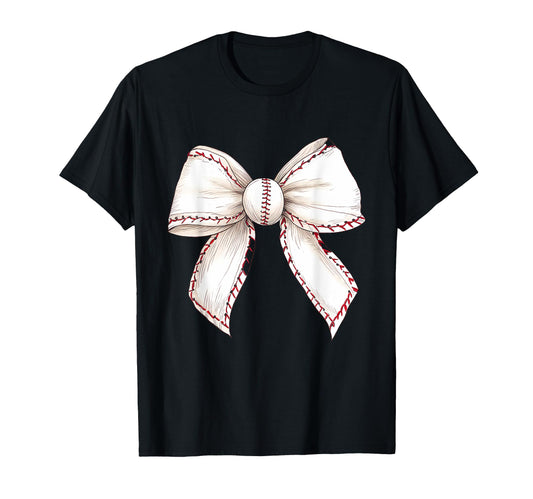 Baseball Coquette Bow Baseball Game T-Shirt - Trendy Graphic Unisex - T-Shirt, Sweatshirt, Hoodie