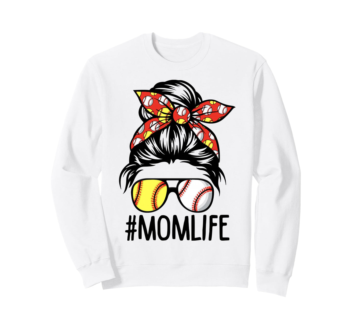 Dy Mom Life Softball Baseball Sweatshirt - Unique Graphic for Adults - T-Shirt, Sweatshirt, Hoodie
