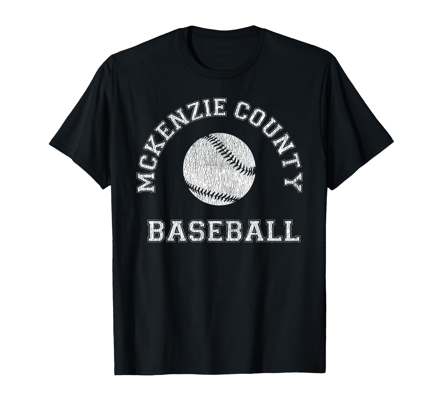 Mckenzie County Baseball Distressed T-Shirt - Trendy Graphic Unisex - T-Shirt, Sweatshirt, Hoodie