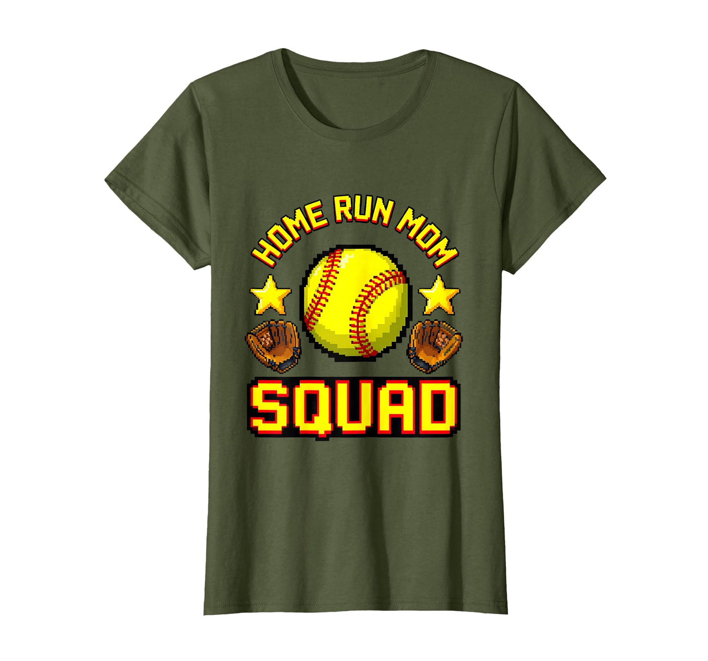 Home Run Mom Squad Softball Mom T-Shirt - Casual Everyday Wear for Adults - T-Shirt, Sweatshirt, Hoodie