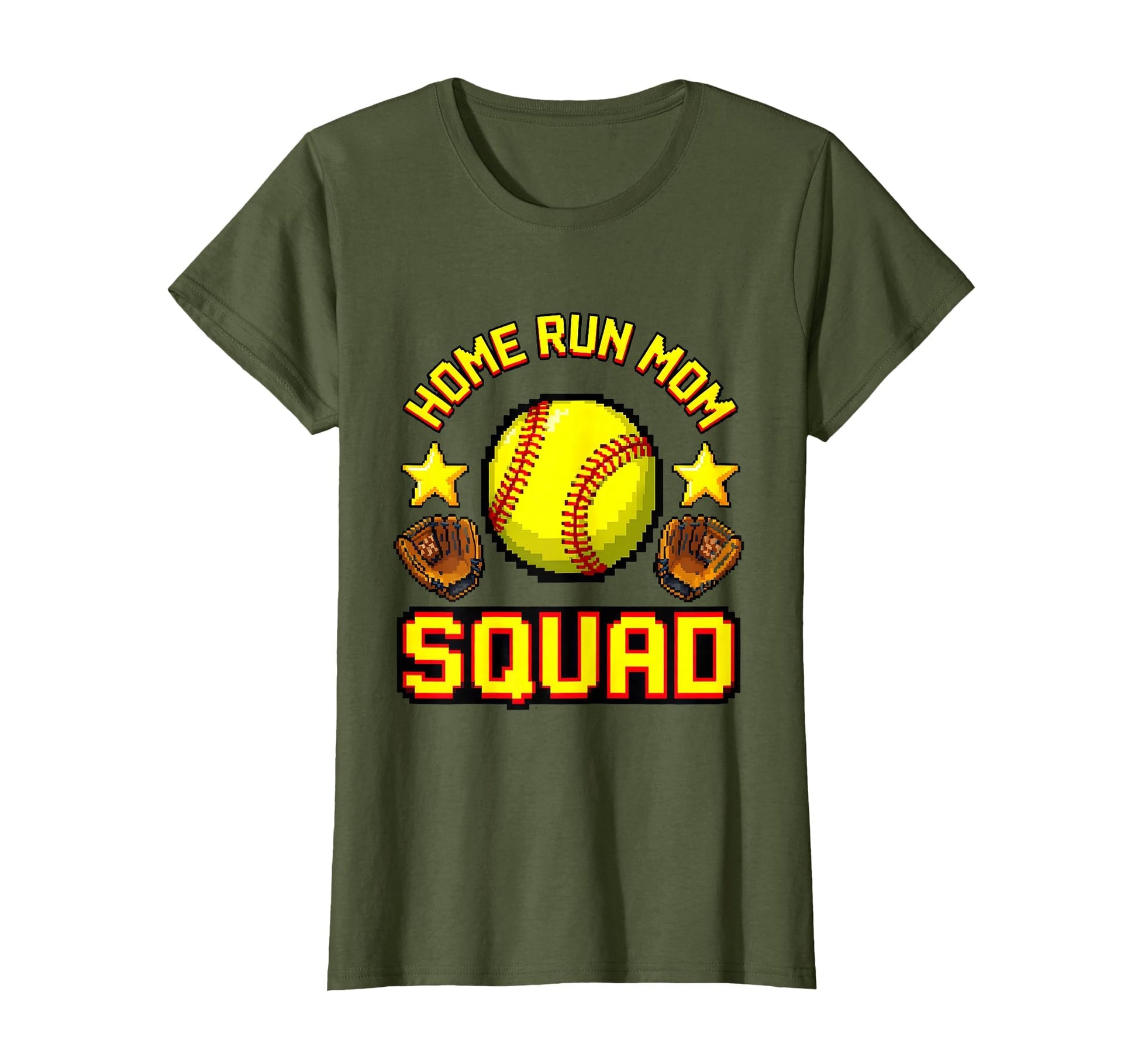 Home Run Mom Squad Softball Mom T-Shirt - Casual Everyday Wear for Adults - T-Shirt, Sweatshirt, Hoodie