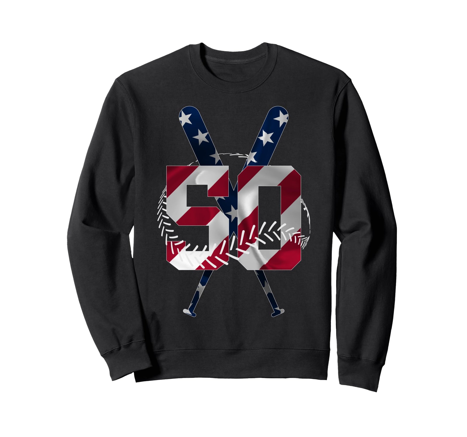 Number 50 Years Baseball 50Th Sweatshirt - Streetwear Style Men Women - T-Shirt, Sweatshirt, Hoodie