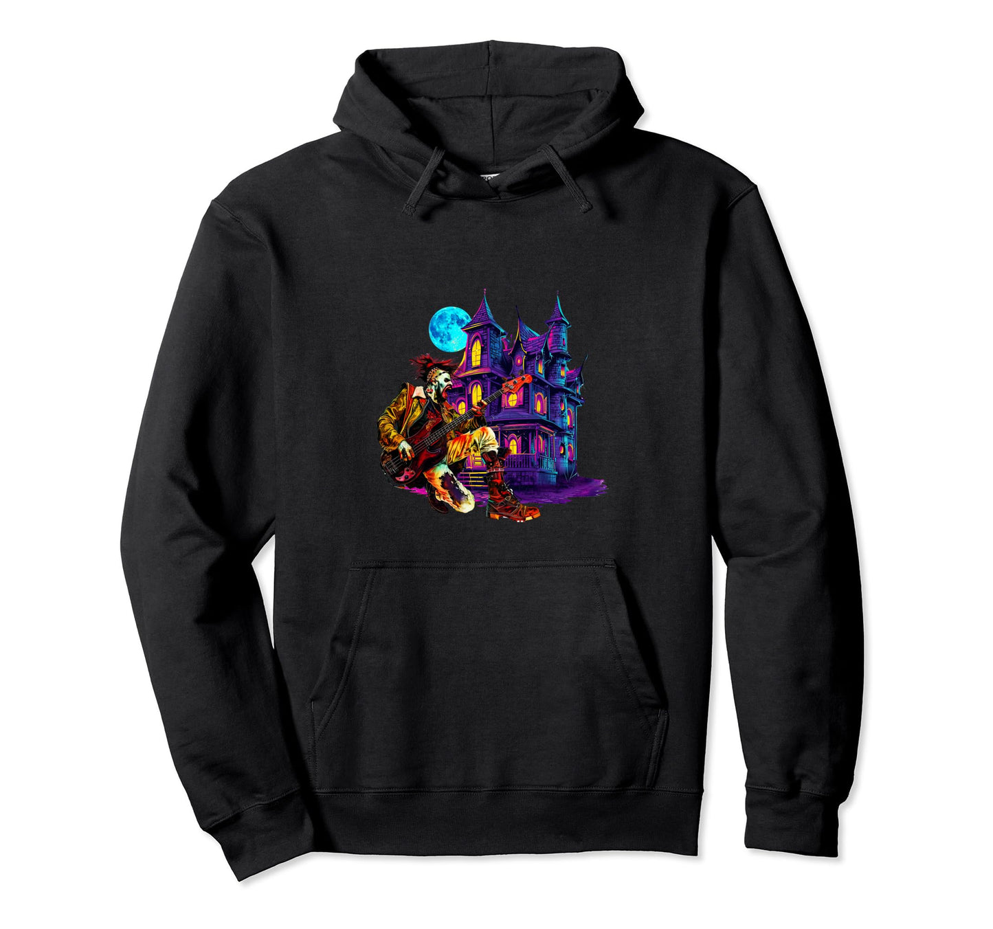 80S 90S Streetwear Rocker Zombie Bass Hoodie - Novelty Apparel for Adults - T-Shirt, Sweatshirt, Hoodie