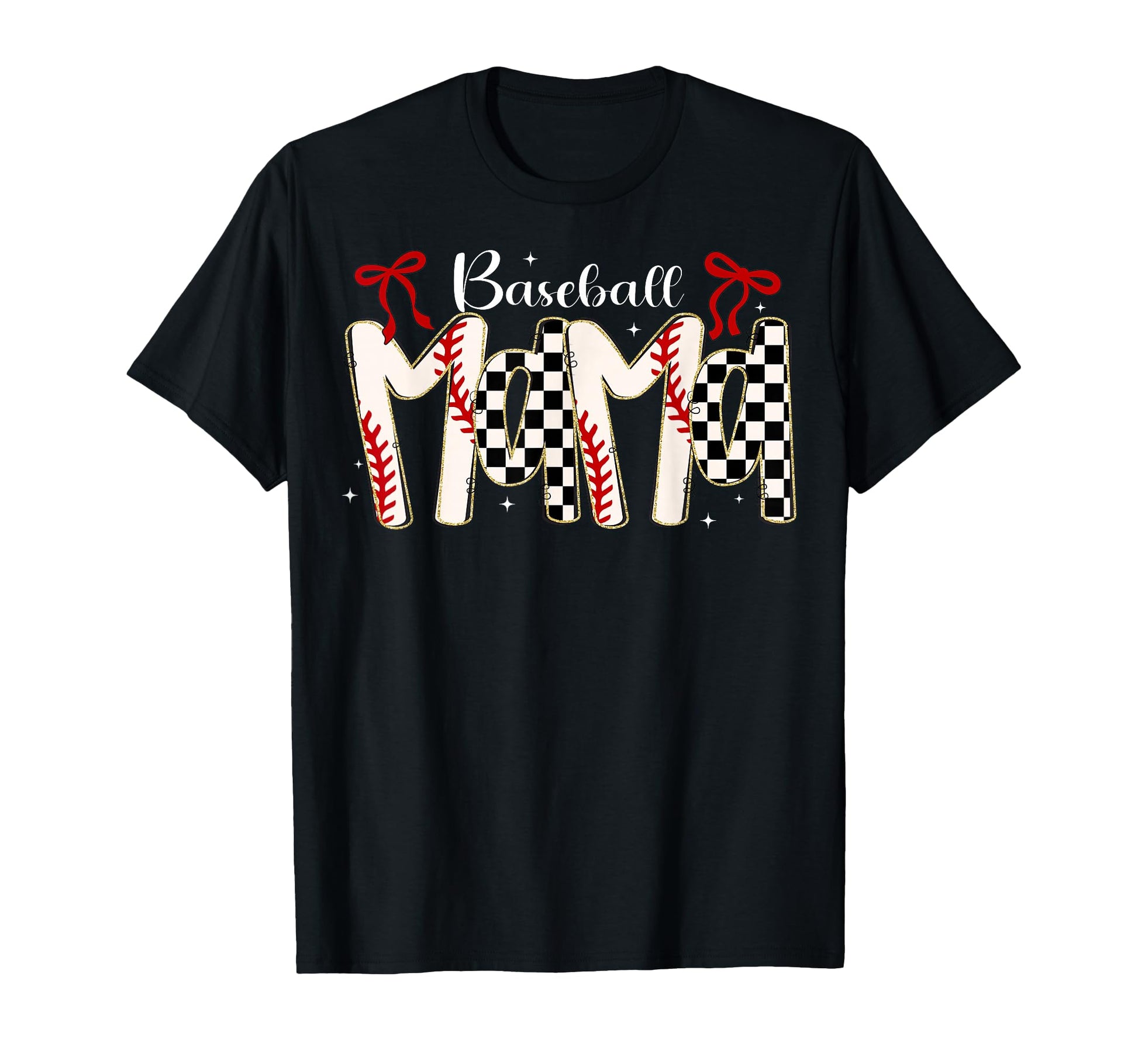 Baseball Mama Coquette Bow Game Day T-Shirt - Novelty Apparel Unisex - T-Shirt, Sweatshirt, Hoodie