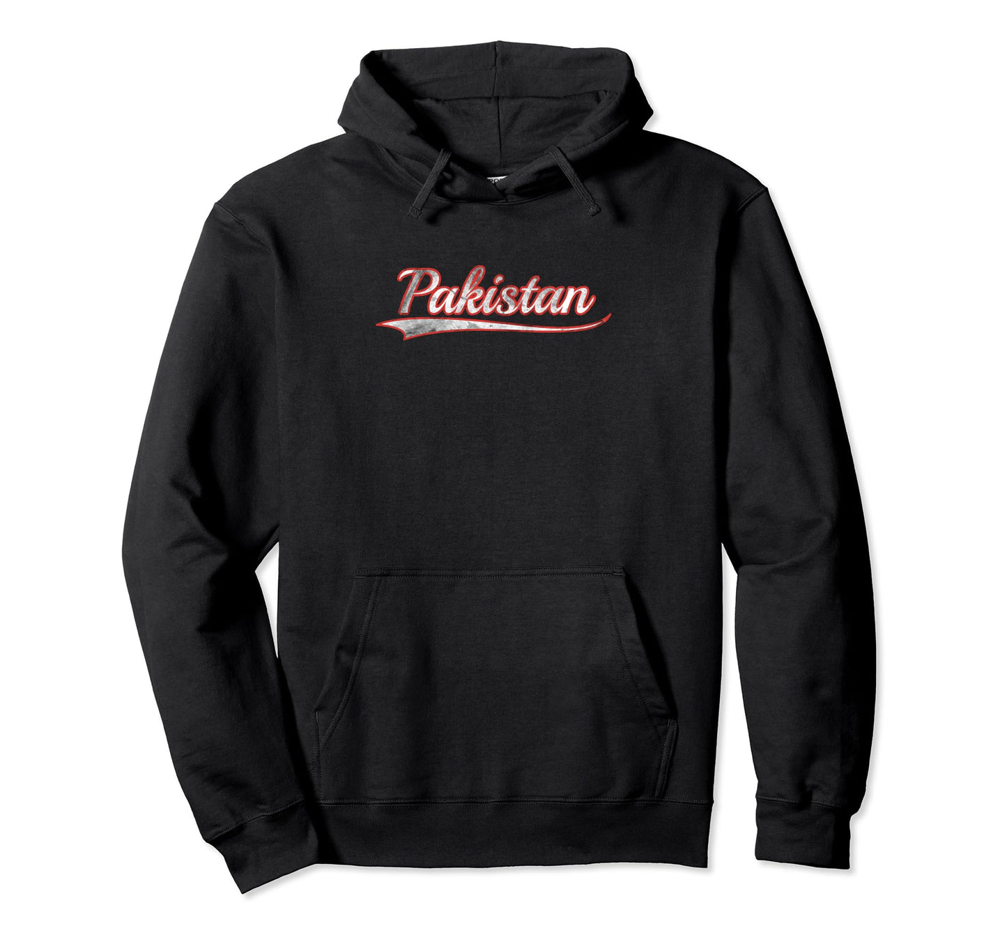 Pakistan Varsity Distressed Throwback Hoodie - Novelty Apparel for Adults - T-Shirt, Sweatshirt, Hoodie