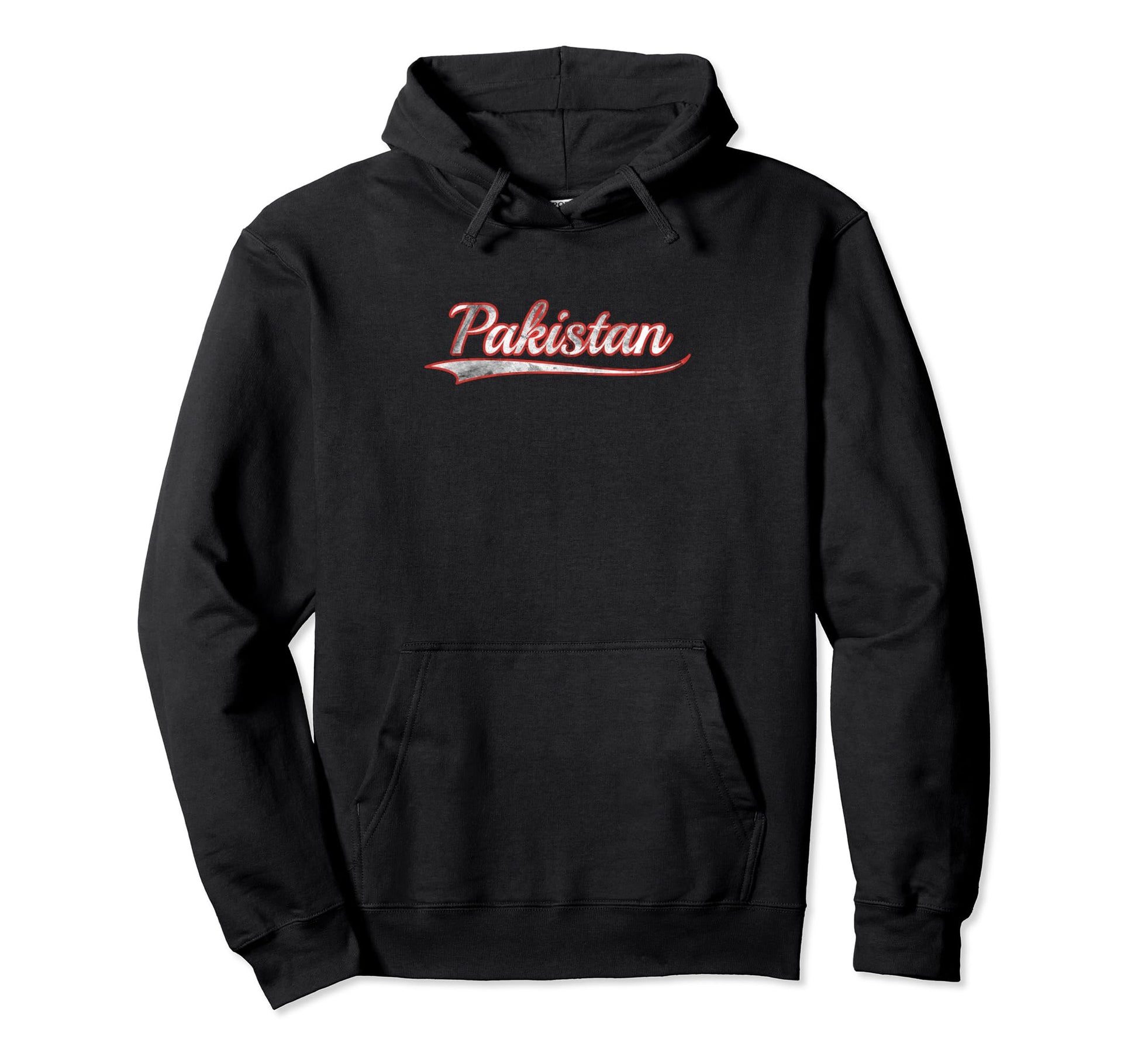 Pakistan Varsity Distressed Throwback Hoodie - Novelty Apparel for Adults - T-Shirt, Sweatshirt, Hoodie