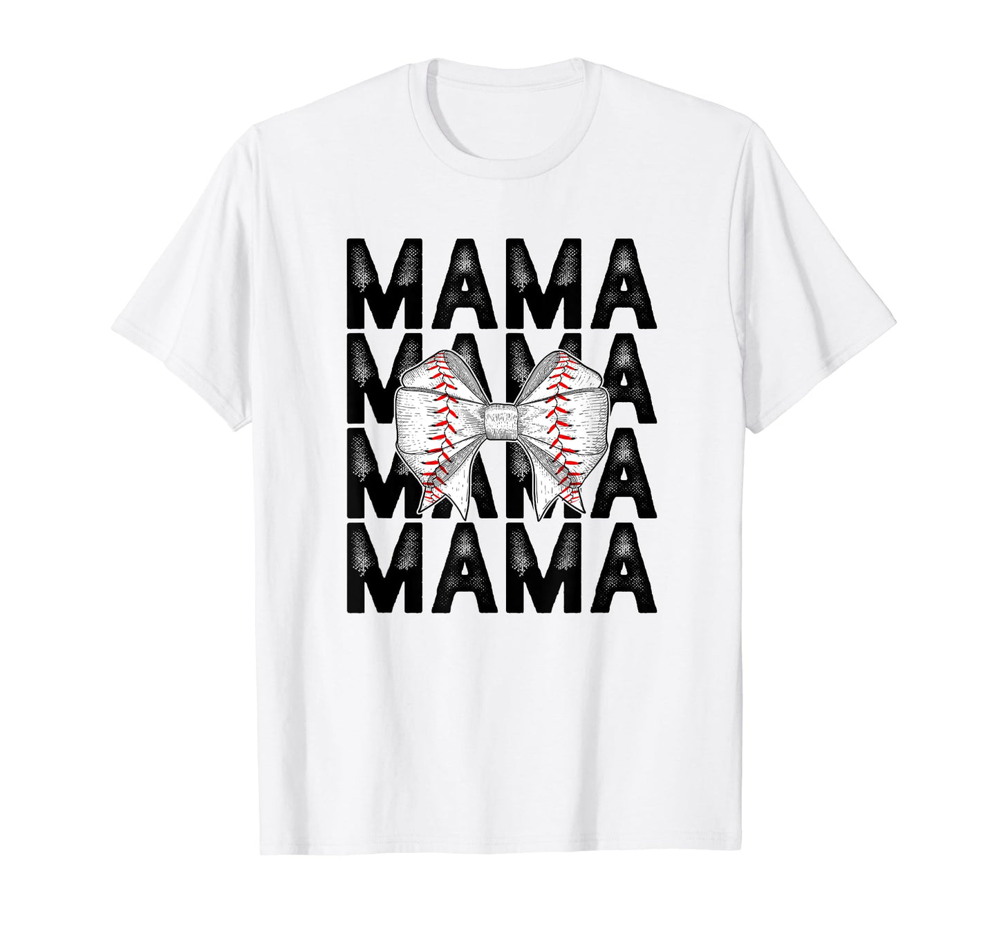 Baseball Mama Bow Tie Baseball Moms Story T-Shirt - Custom Art Print Unisex - T-Shirt, Sweatshirt, Hoodie