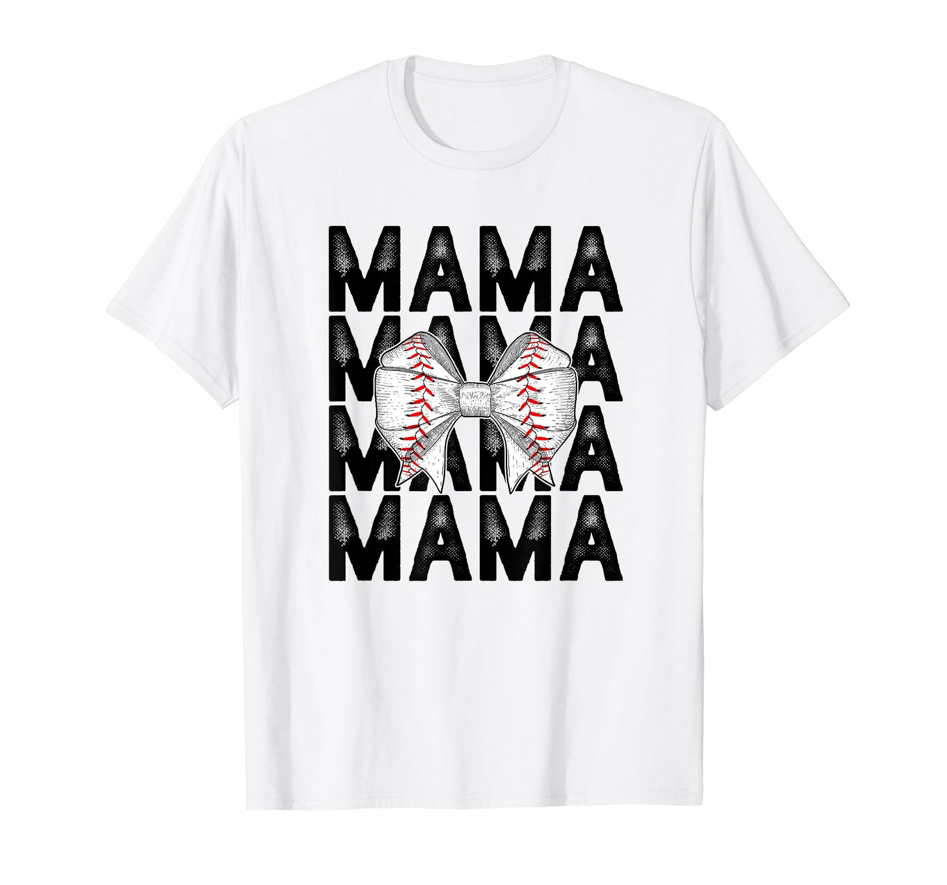 Baseball Mama Bow Tie Baseball Moms Story T-Shirt - Custom Art Print Unisex - T-Shirt, Sweatshirt, Hoodie