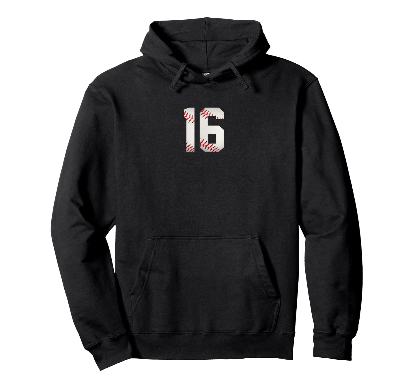 Number 16 Minimalist Birthday Baseball Hoodie - Trendy Graphic Men Women - T-Shirt, Sweatshirt, Hoodie