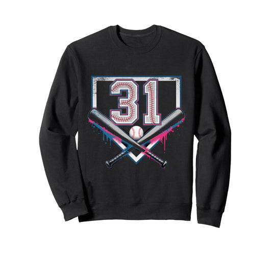 31Th Birthday Baseball Home Sweatshirt - Casual Everyday Wear Men Women - T-Shirt, Sweatshirt, Hoodie