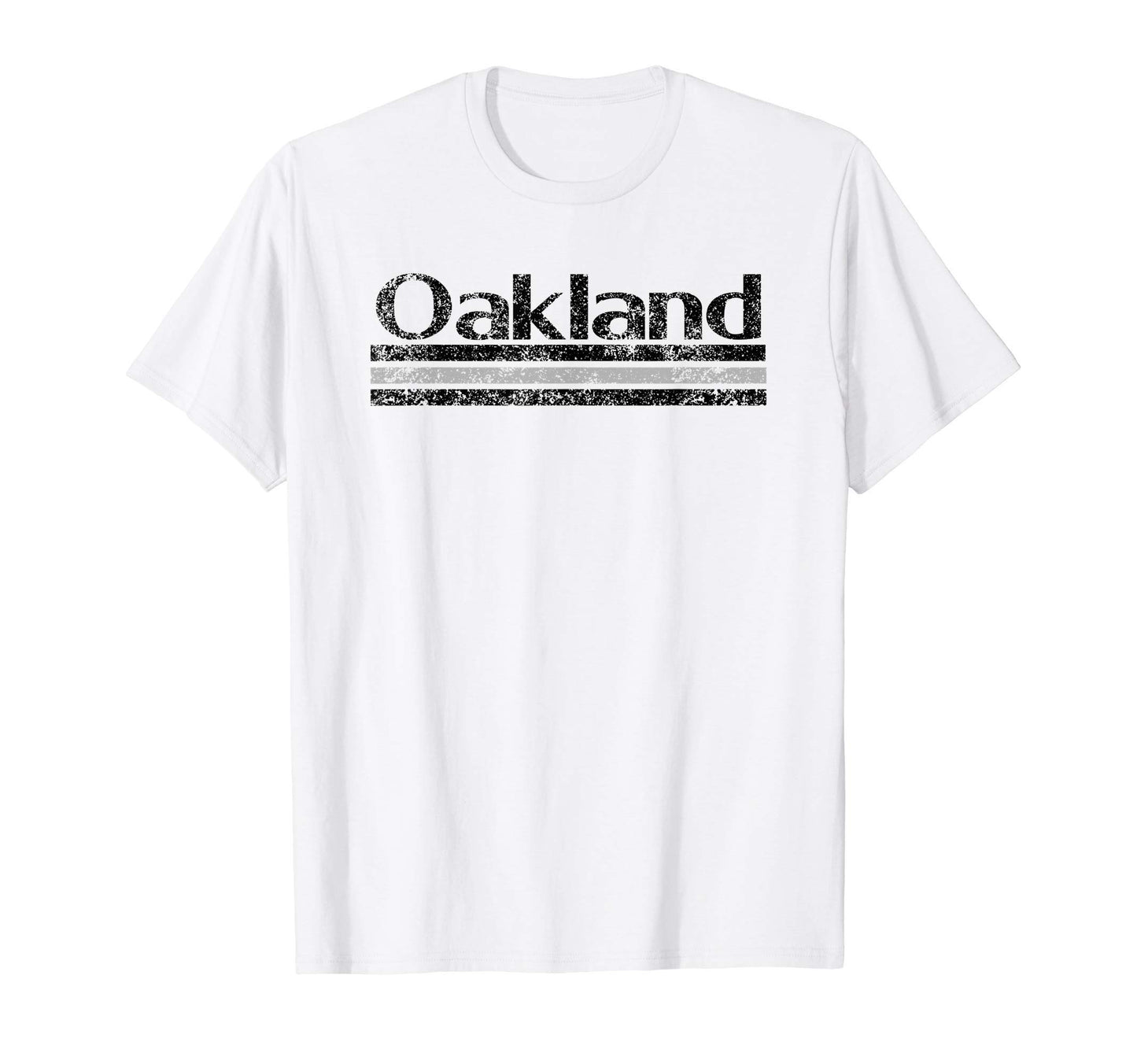 Oakland California Weathered Stripe T-Shirt - Custom Art Print Unisex - T-Shirt, Sweatshirt, Hoodie
