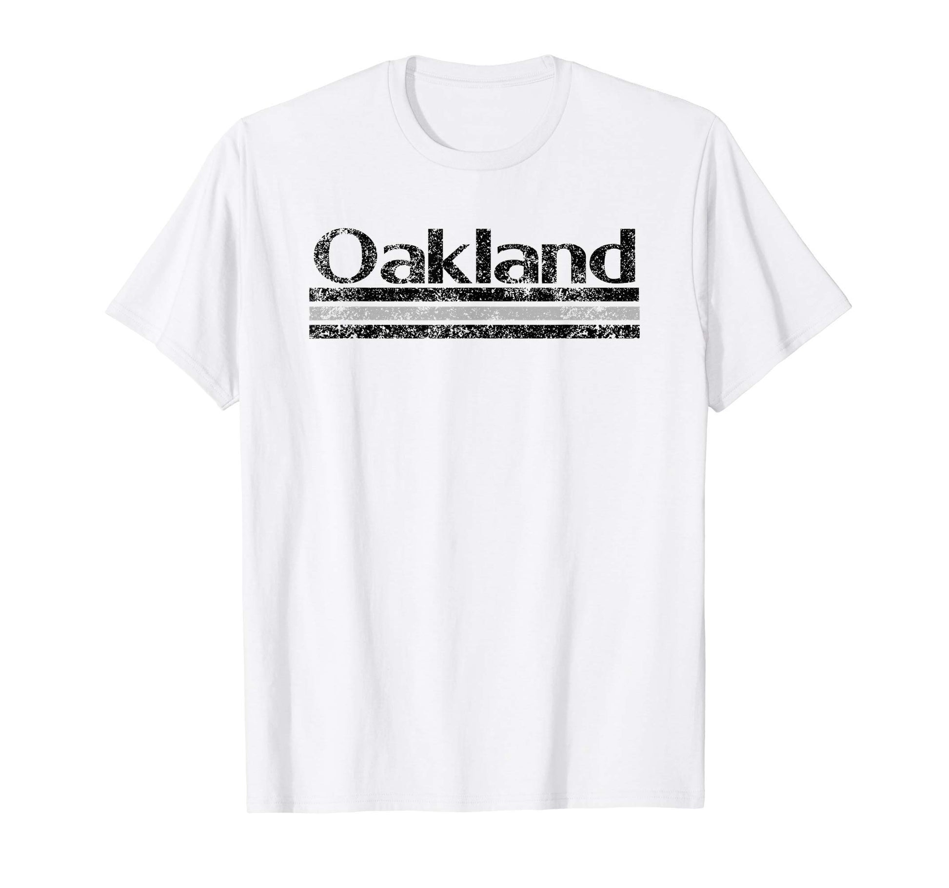 Oakland California Weathered Stripe T-Shirt - Custom Art Print Unisex - T-Shirt, Sweatshirt, Hoodie