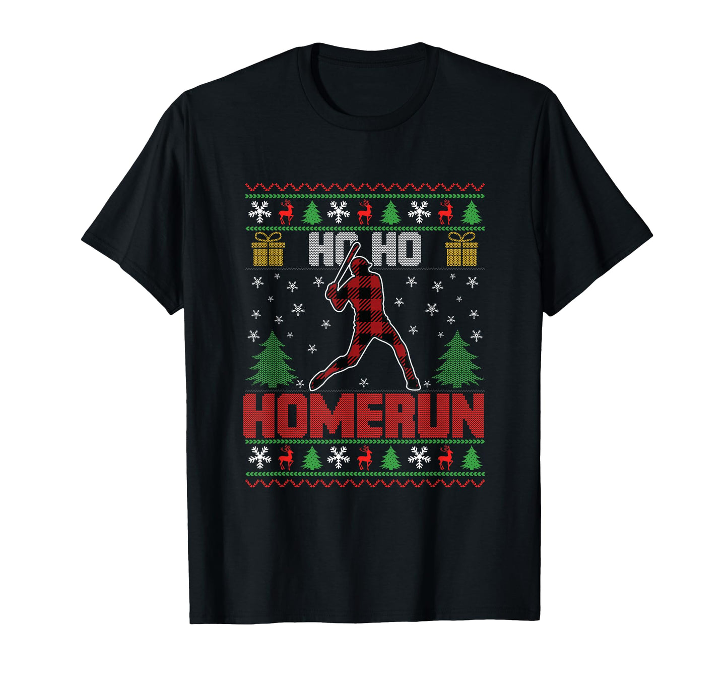 Ho Ho Homerun Sports Player Baseball T-Shirt - Trendy Graphic Men Women - T-Shirt, Sweatshirt, Hoodie