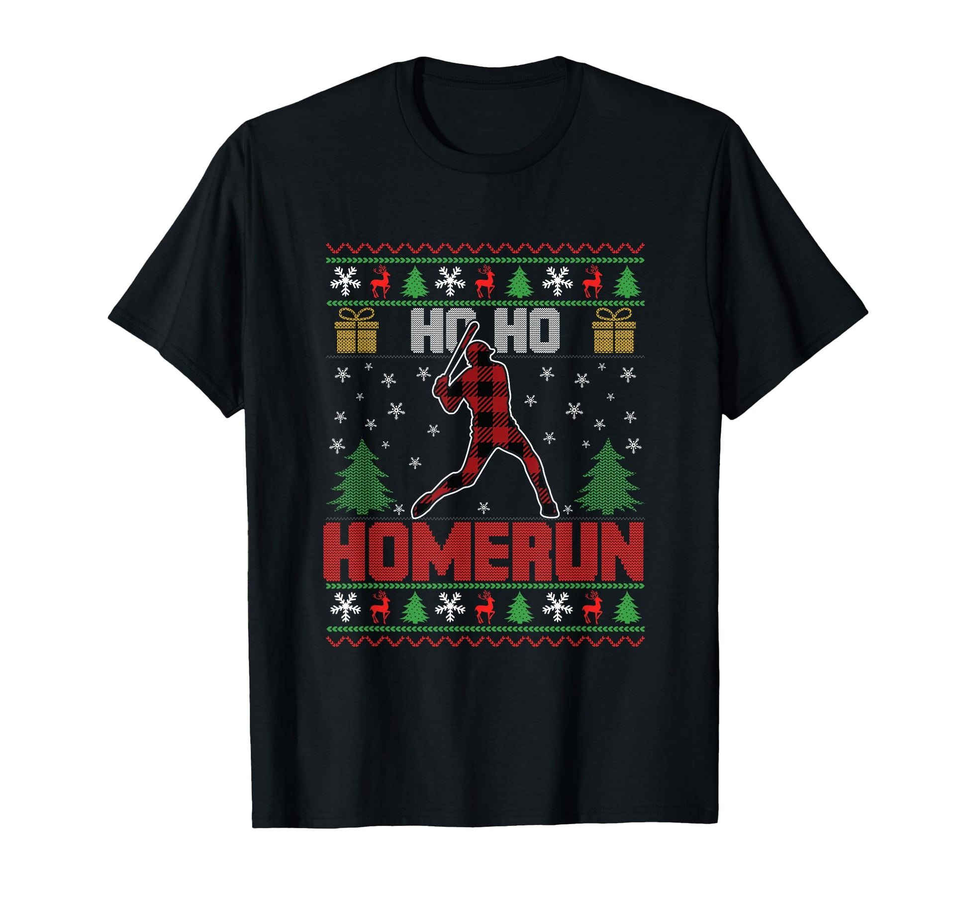 Ho Ho Homerun Sports Player Baseball T-Shirt - Trendy Graphic Men Women - T-Shirt, Sweatshirt, Hoodie