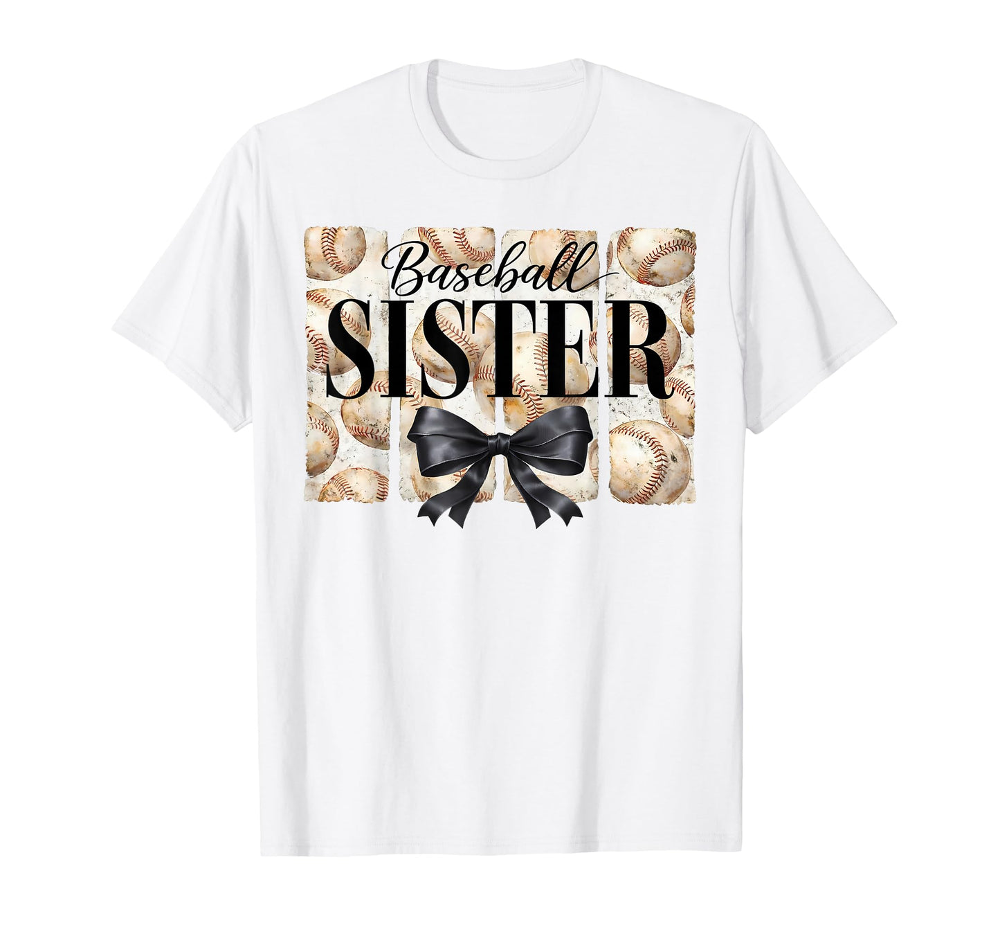 Baseball Sister Coquette Bow Game T-Shirt - Aesthetic Graphic Men Women - T-Shirt, Sweatshirt, Hoodie