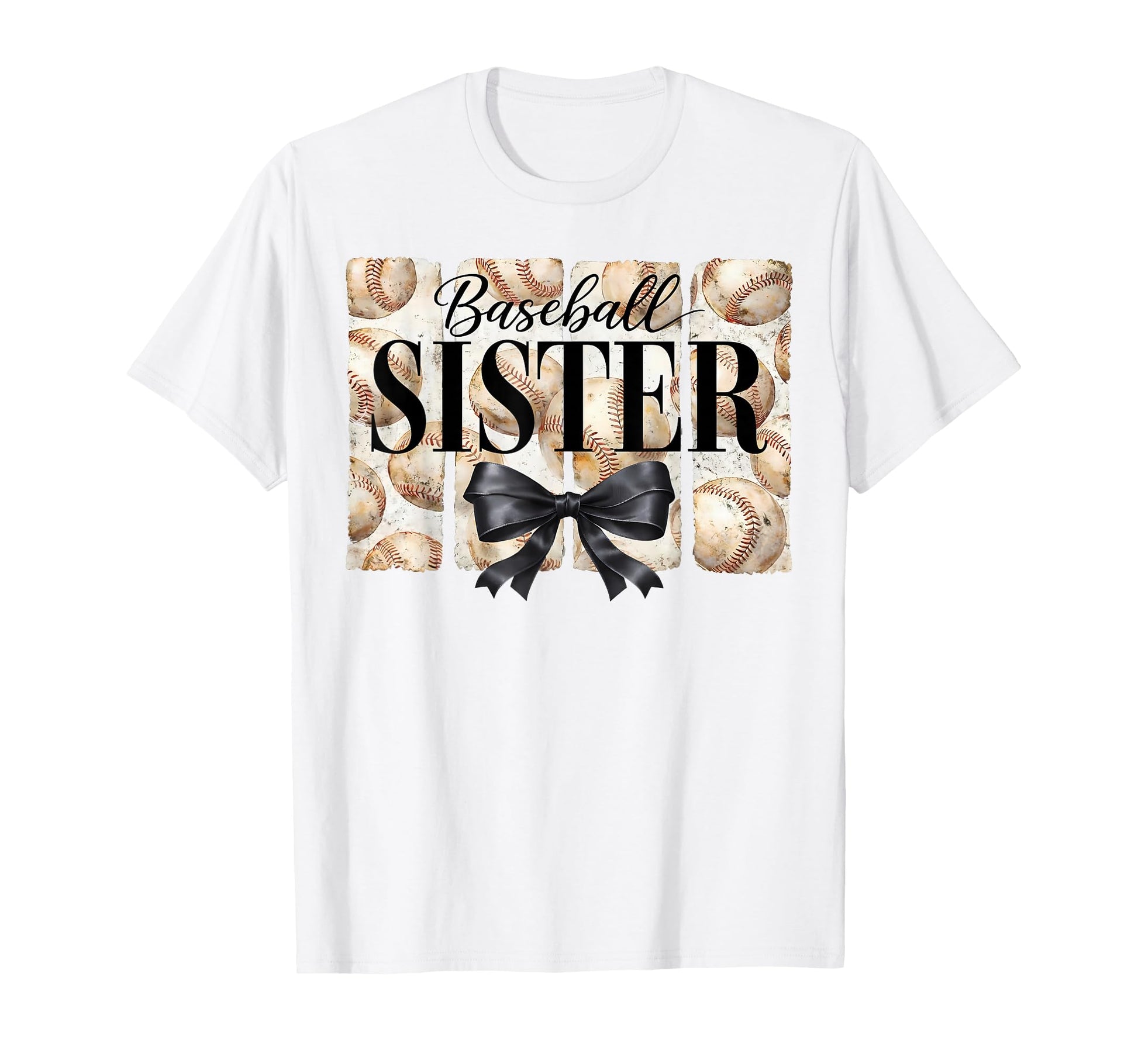 Baseball Sister Coquette Bow Game T-Shirt - Aesthetic Graphic Men Women - T-Shirt, Sweatshirt, Hoodie
