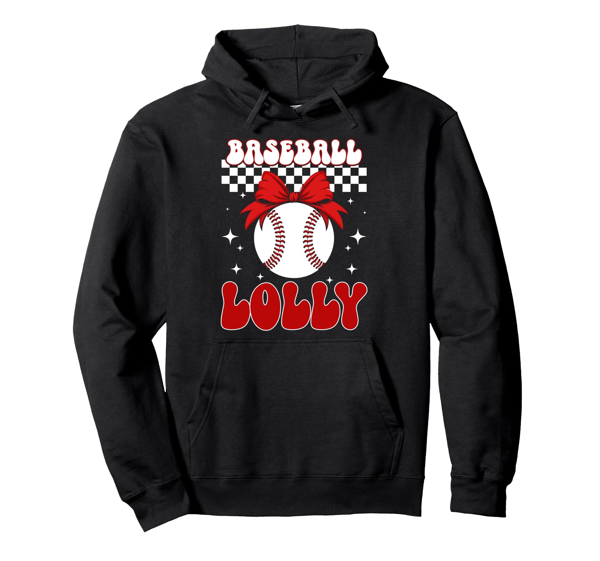 Baseball Lolly Coquette Lolly Hoodie - Minimalist Print for Adults - T-Shirt, Sweatshirt, Hoodie