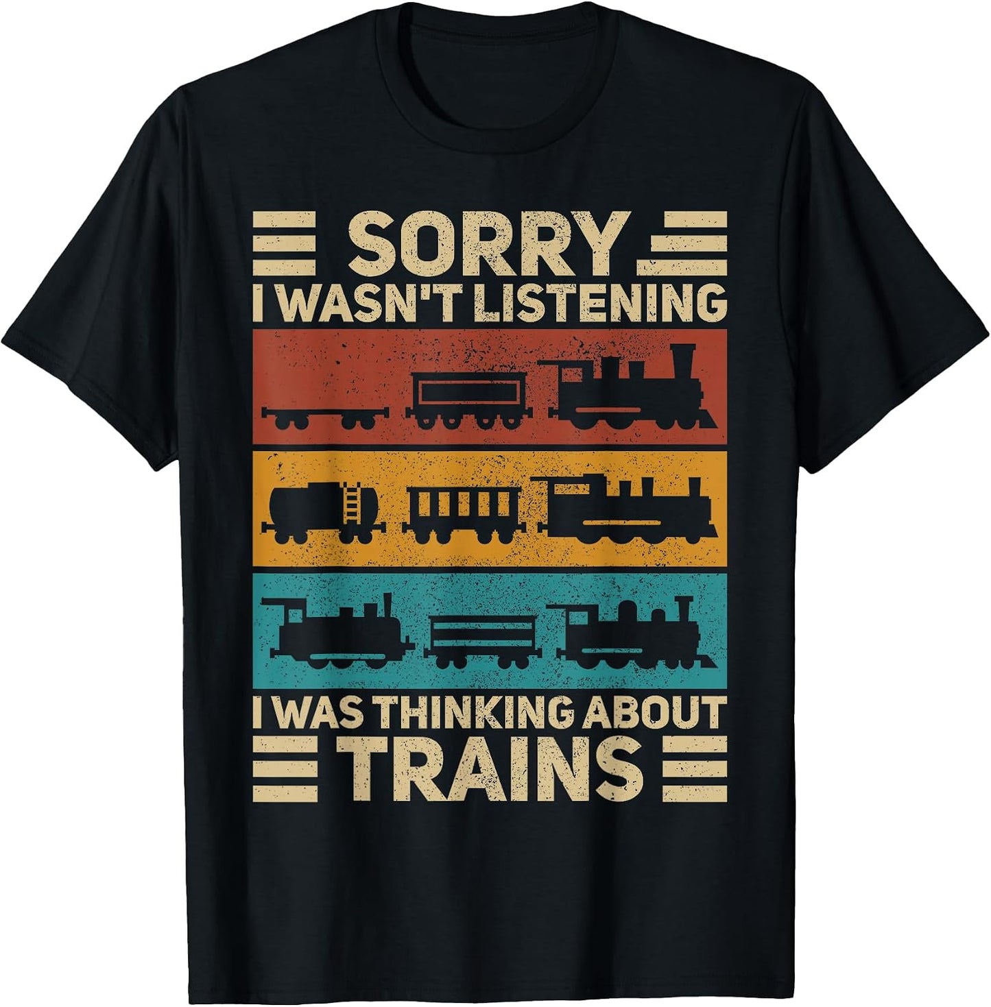 Retro Wagon Train Lover Model Railroad Conductor - Adult & Kids T-Shirts, Sweatshirts & Hoodies apparel design preview 1