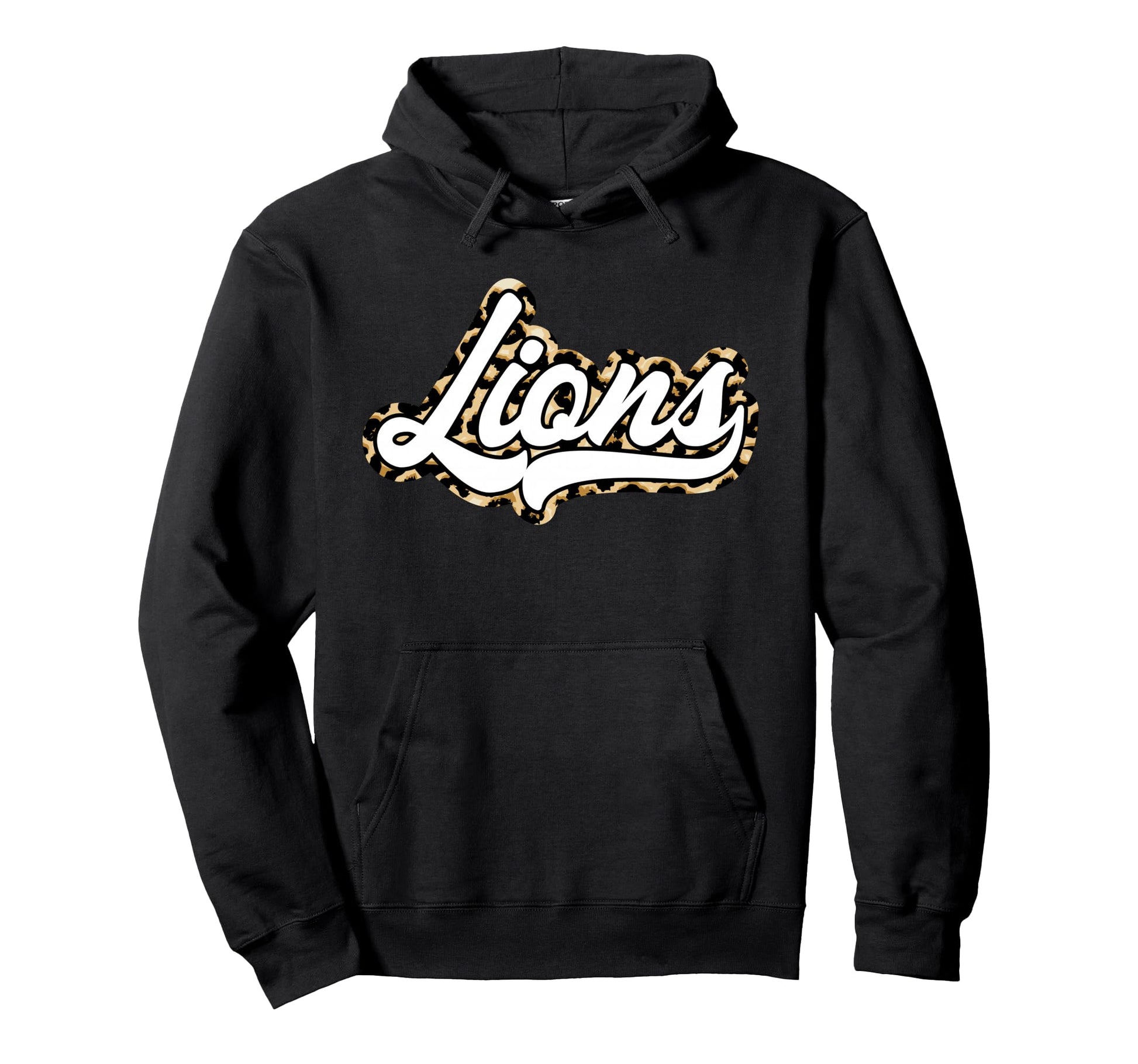 Lions Leopard School Spirit Lion Pride Hoodie - Custom Art Print Unisex - T-Shirt, Sweatshirt, Hoodie