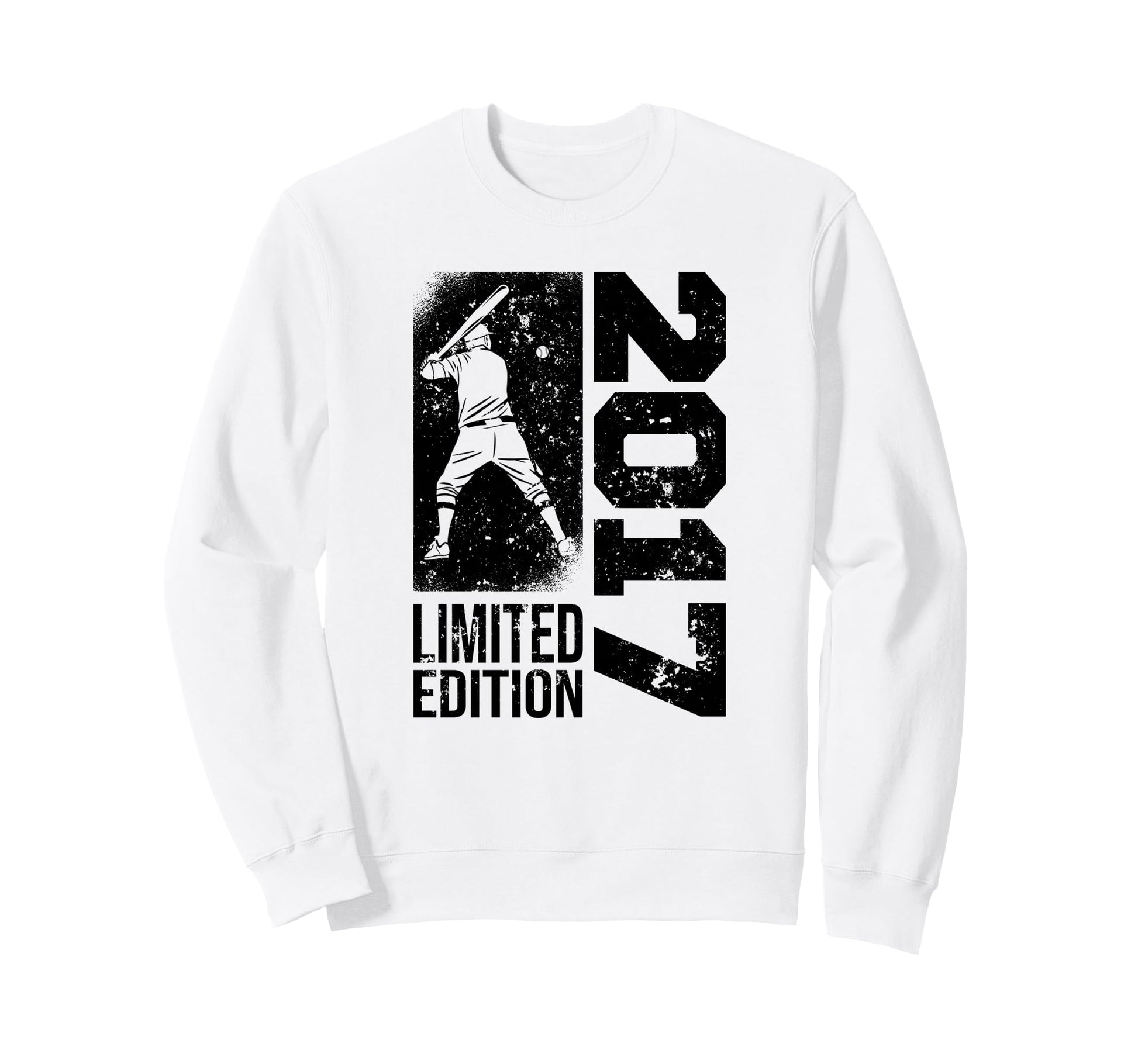 Baseball Player Born 2017 Birthday Sweatshirt - Graphic Print Men Women - T-Shirt, Sweatshirt, Hoodie