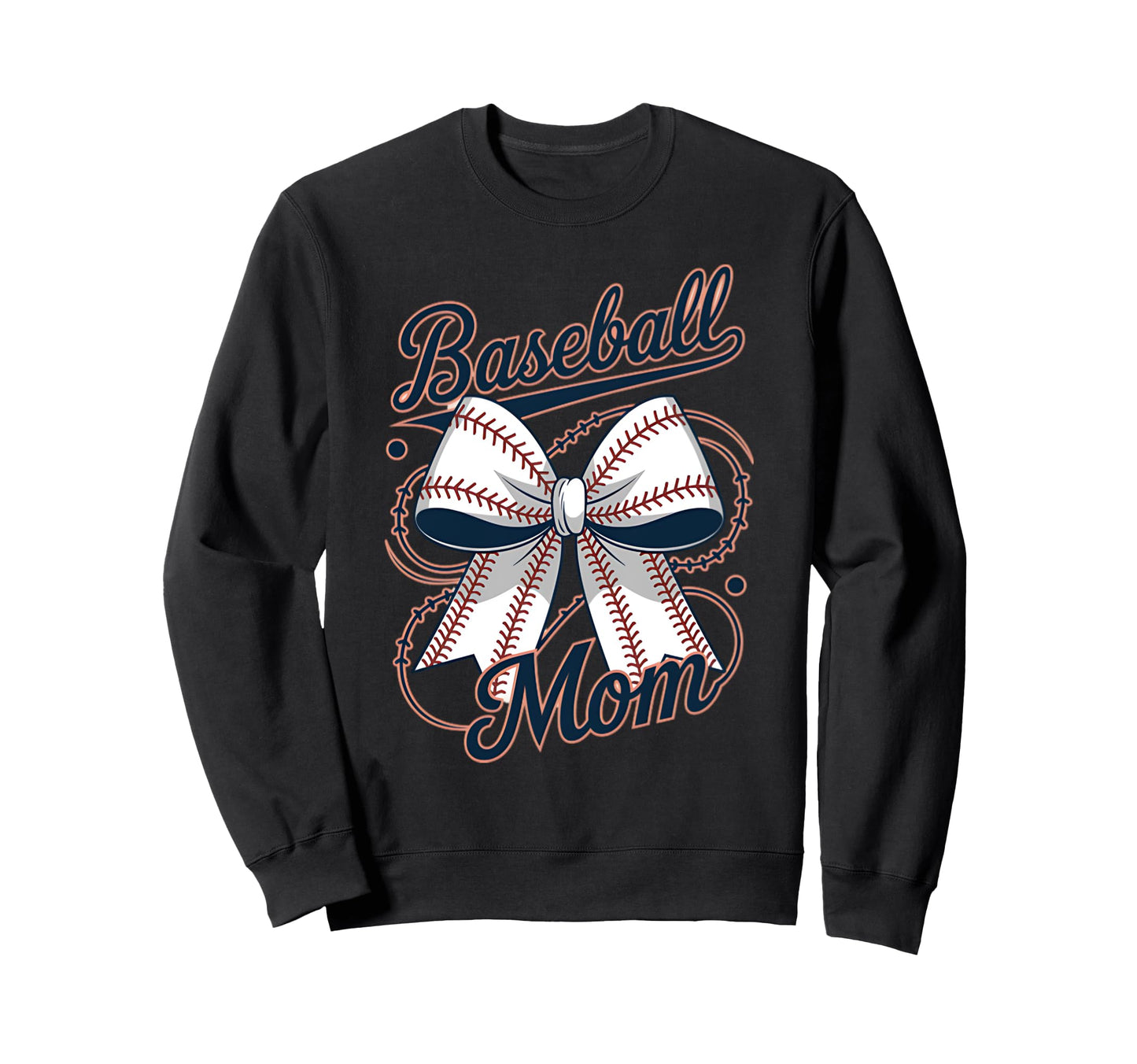 Baseball Mom Coquette Bow Sweatshirt - Trendy Graphic Unisex - T-Shirt, Sweatshirt, Hoodie