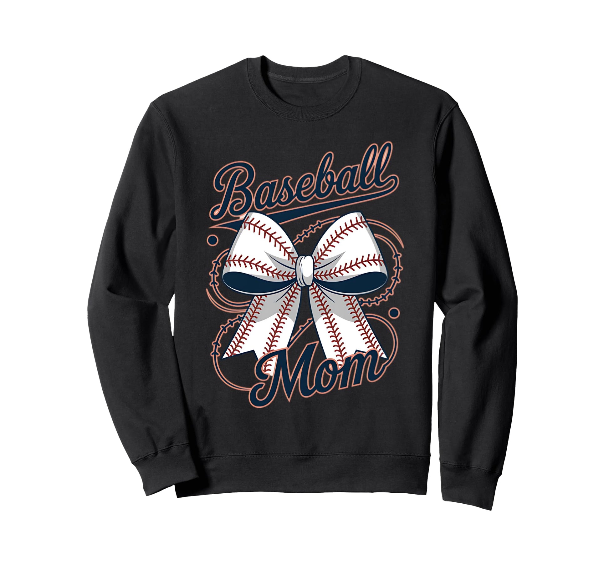 Baseball Mom Coquette Bow Sweatshirt - Trendy Graphic Unisex - T-Shirt, Sweatshirt, Hoodie
