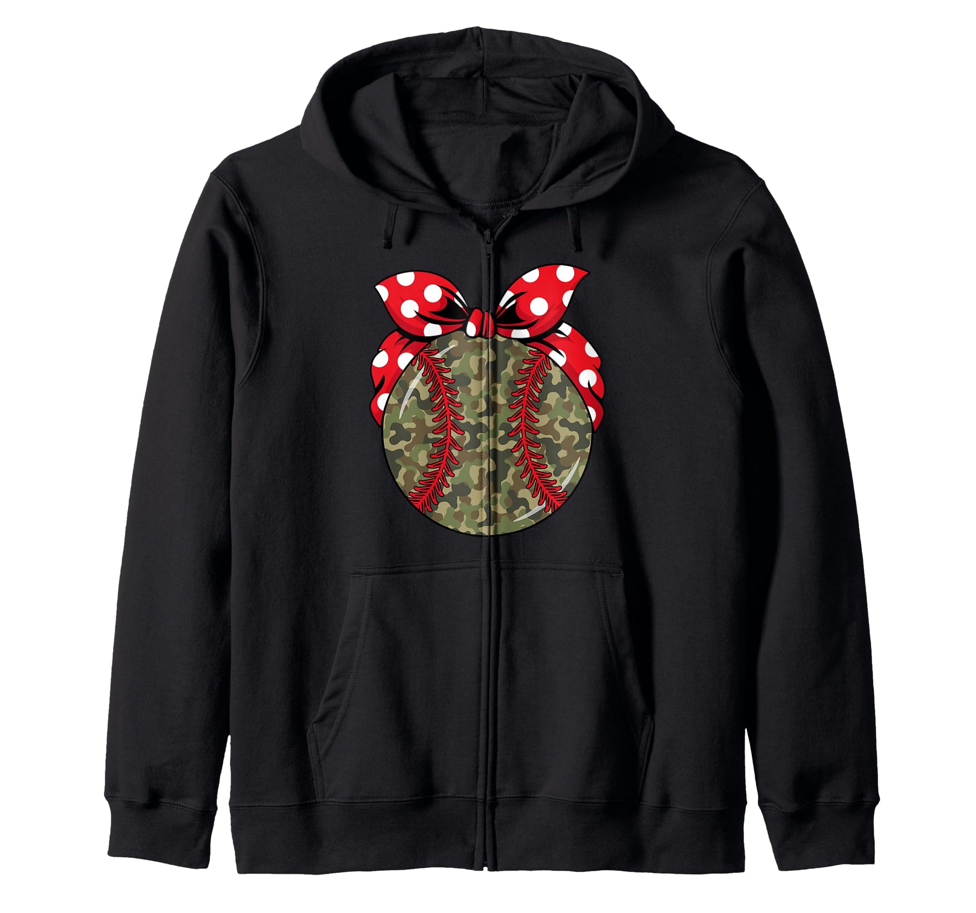Baseball Camo Bow Softball Checkered T-Shirt - Custom Art Print for Adults - T-Shirt, Sweatshirt, Hoodie