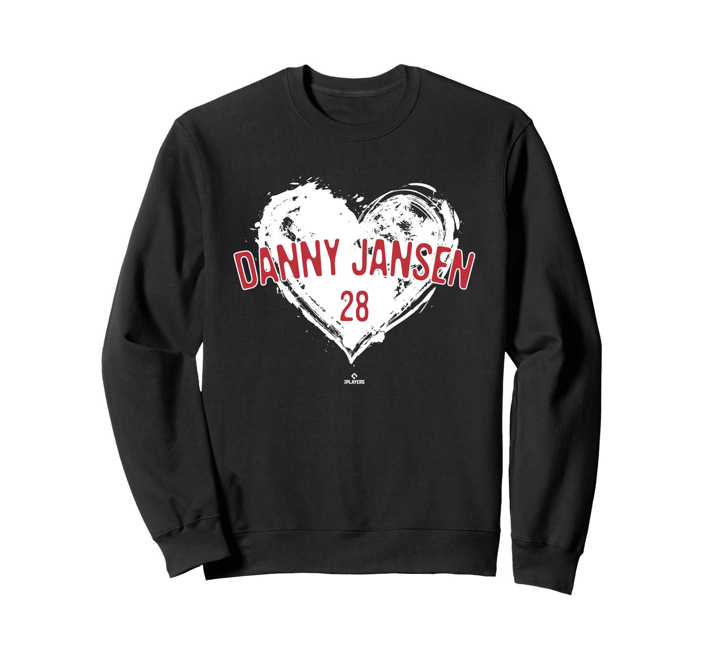 Distressed Heart Danny Jansen Sweatshirt - Minimalist Print Men Women - T-Shirt, Sweatshirt, Hoodie