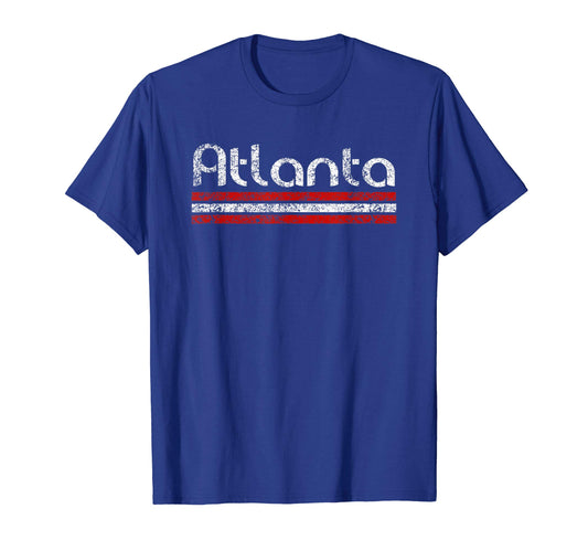 Atlanta Georgia Weathered Stripe T-Shirt - Custom Art Print for Adults - T-Shirt, Sweatshirt, Hoodie