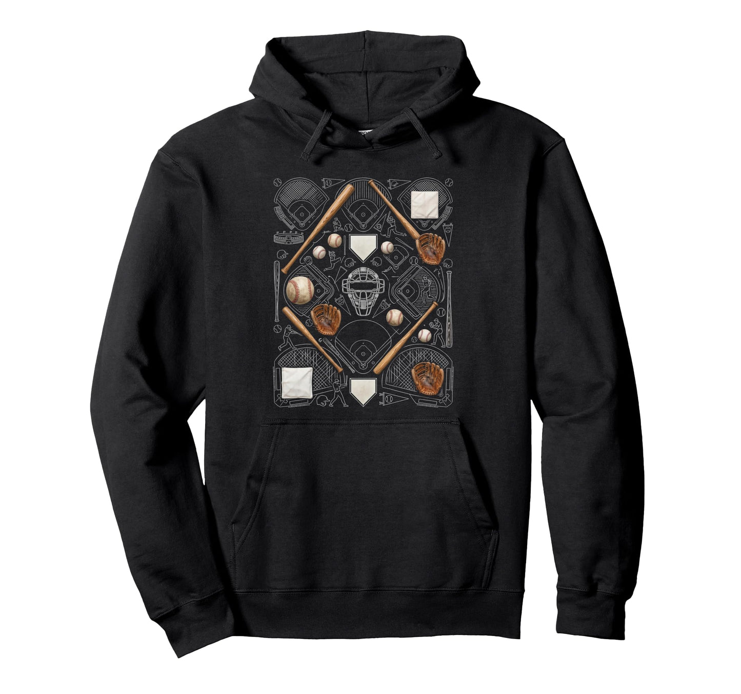 Baseball Player Baseball Lover Hoodie - Graphic Print Men Women - T-Shirt, Sweatshirt, Hoodie