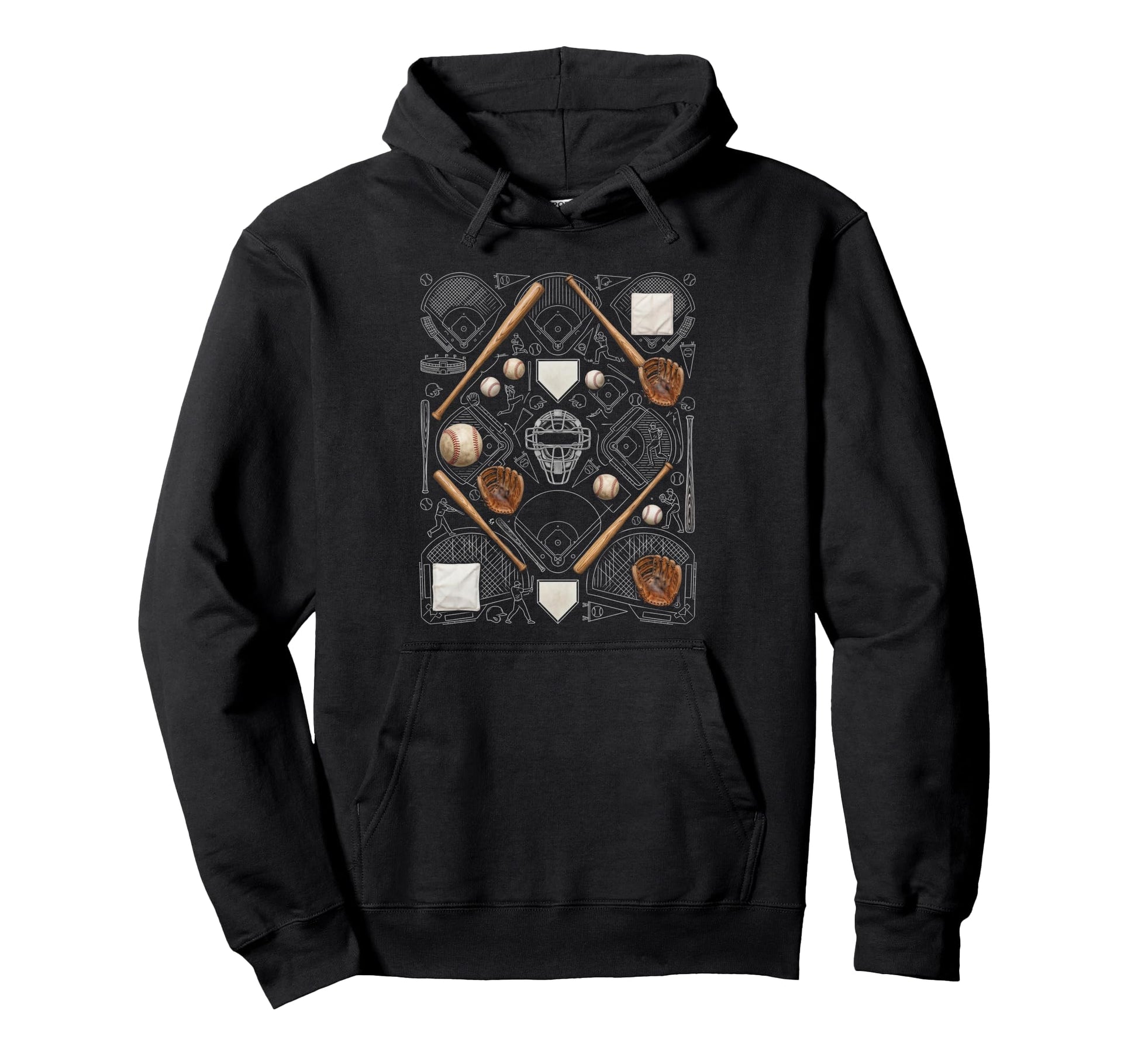 Baseball Player Baseball Lover Hoodie - Graphic Print Men Women - T-Shirt, Sweatshirt, Hoodie