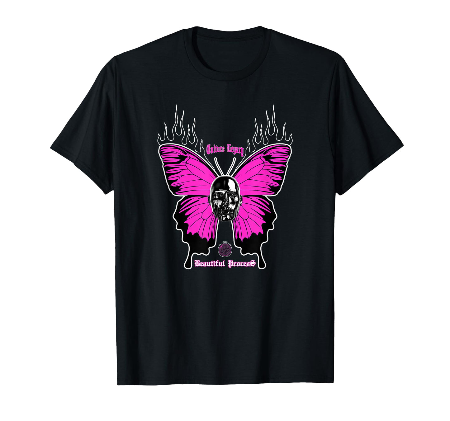 Butterfly Edgy Y2K Grunge Aesthetic T-Shirt - Minimalist Print Men Women - T-Shirt, Sweatshirt, Hoodie