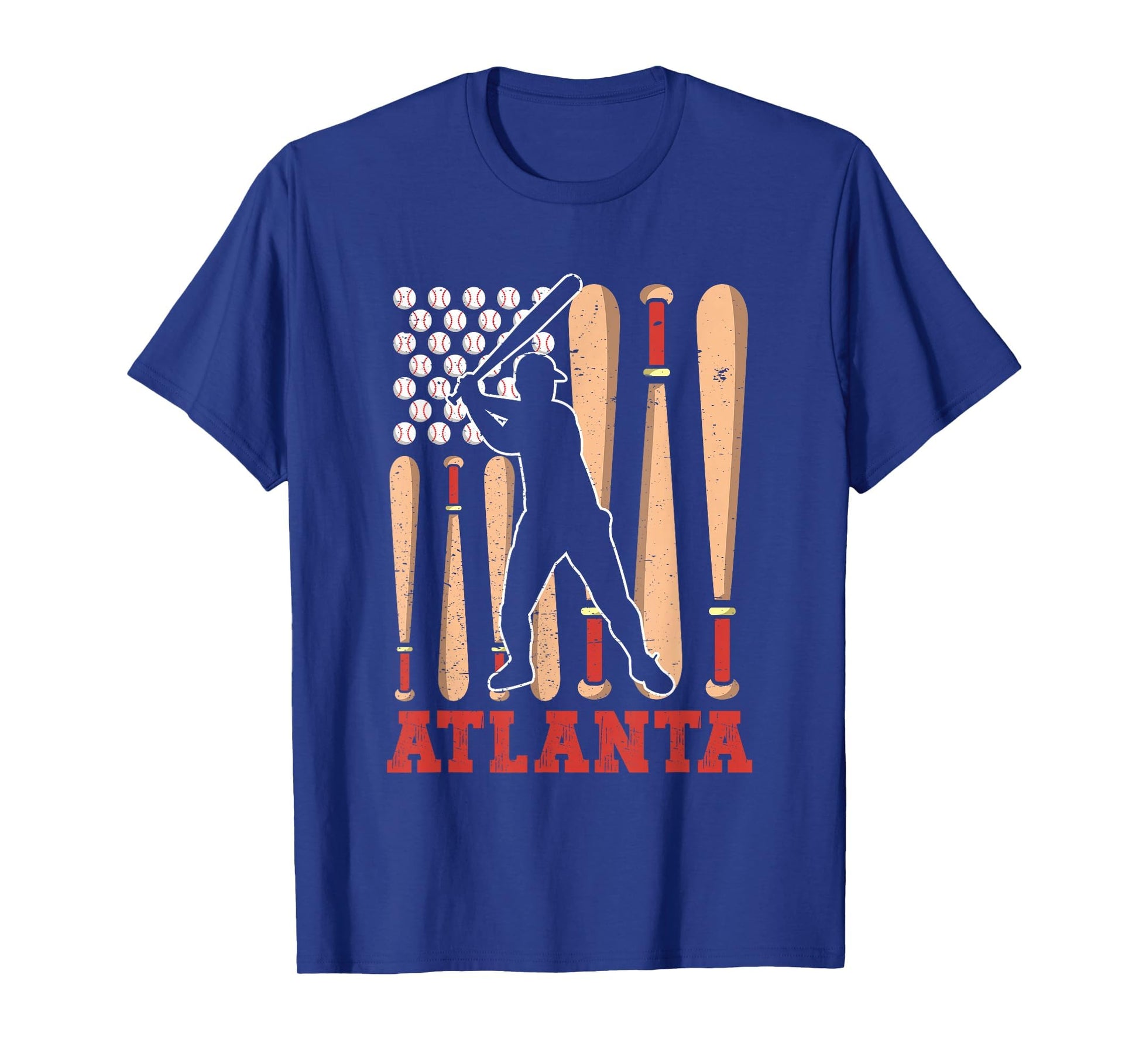 Atlanta American Flag Distressed T-Shirt - Streetwear Style Men Women - T-Shirt, Sweatshirt, Hoodie