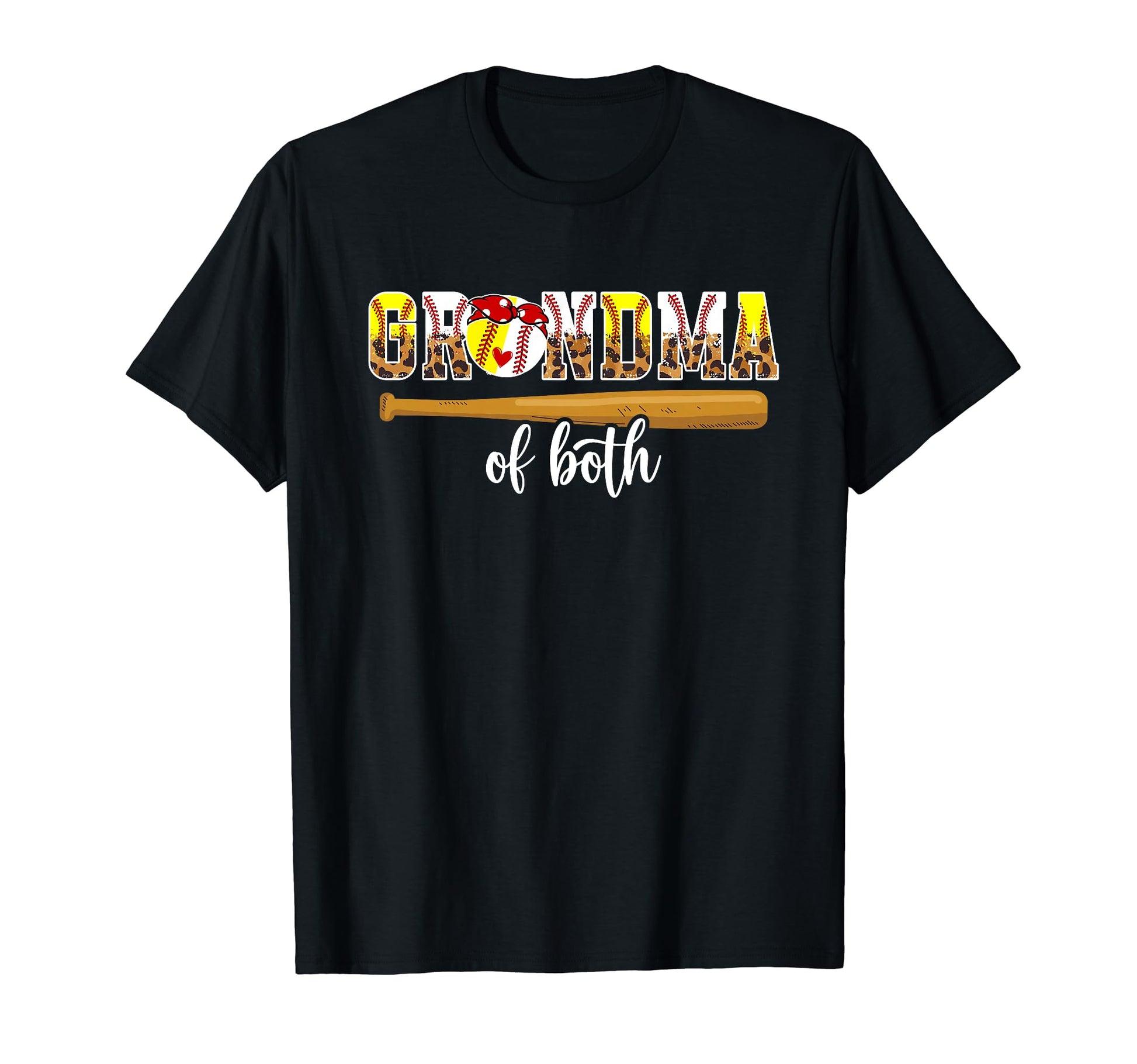 Grandma Both Leopard Baseball T-Shirt - Aesthetic Graphic Men Women - T-Shirt, Sweatshirt, Hoodie