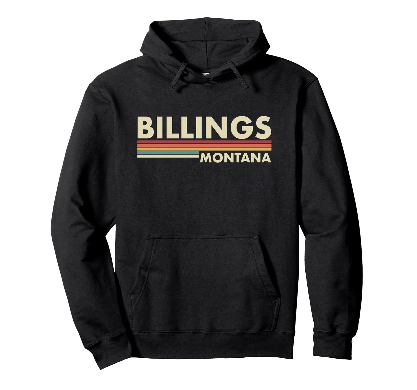 Billings Montana Stripes Hoodie - Custom Art Print for Adults - T-Shirt, Sweatshirt, Hoodie