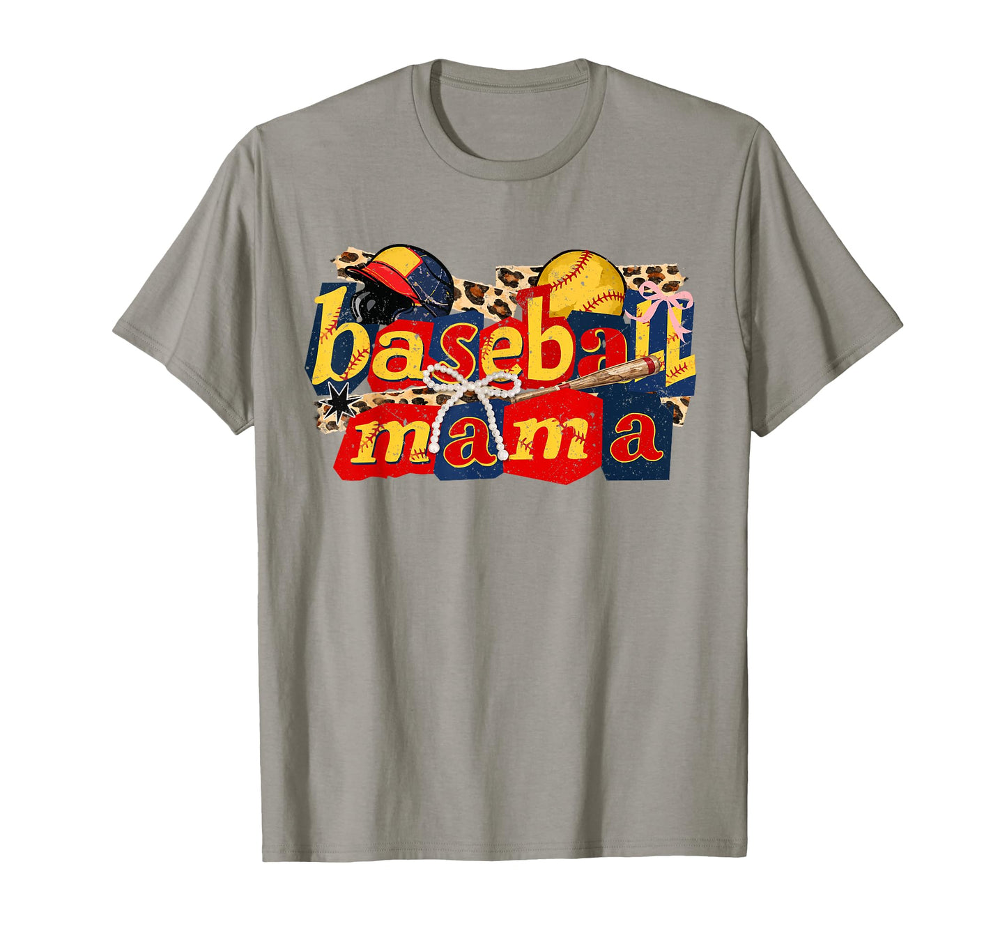 Baseball Mama Coquette Bow Baseball Grandma T-Shirt - Graphic Print Unisex - T-Shirt, Sweatshirt, Hoodie