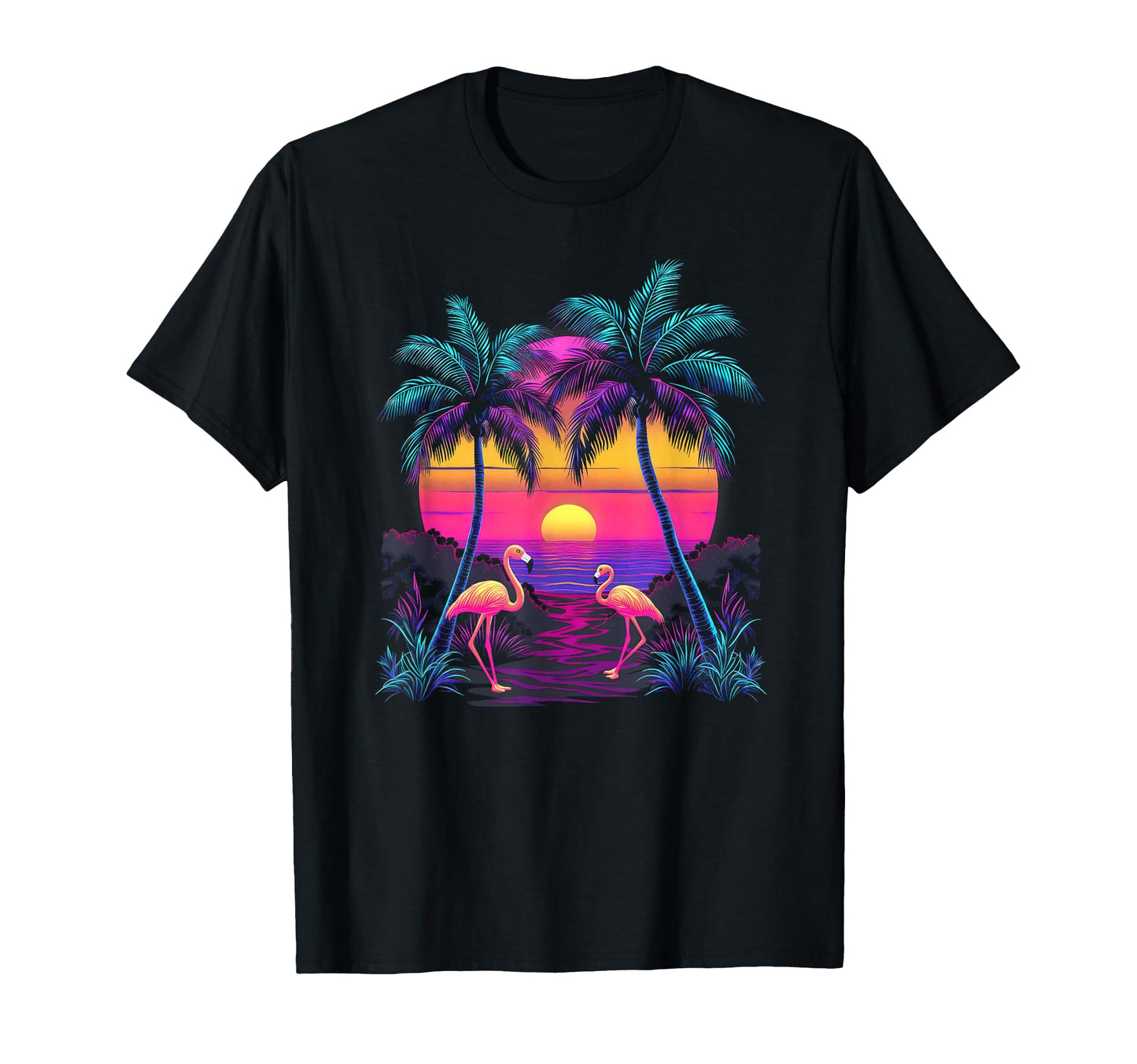 90S Vaporwave Aesthetic Palm Trees 80S T-Shirt - Trendy Graphic for Adults - T-Shirt, Sweatshirt, Hoodie