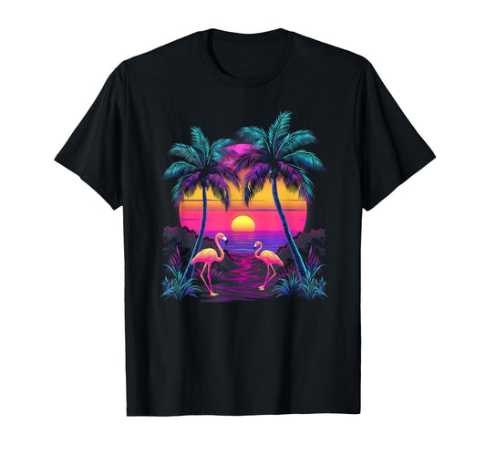 90S Vaporwave Aesthetic Palm Trees 80S T-Shirt - Trendy Graphic for Adults - T-Shirt, Sweatshirt, Hoodie