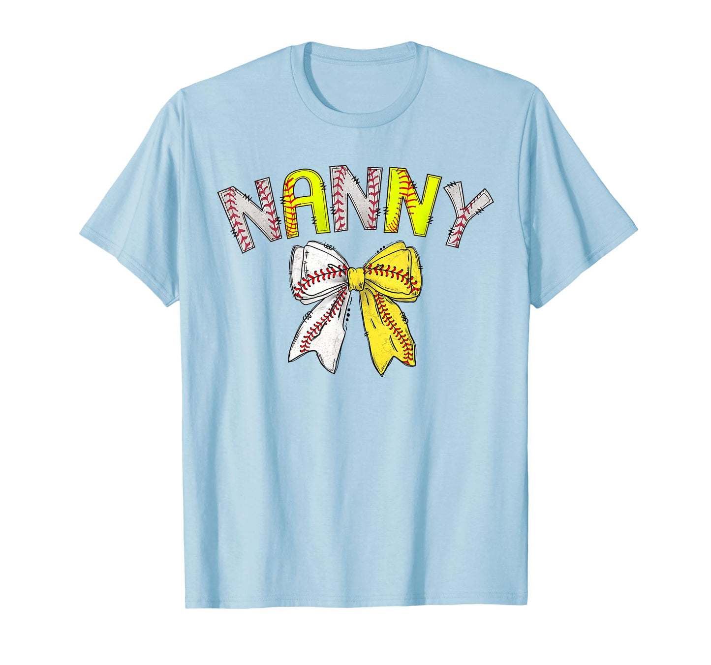Nanny Both Half Baseball Softball Coquette T-Shirt - Trendy Graphic Unisex - T-Shirt, Sweatshirt, Hoodie