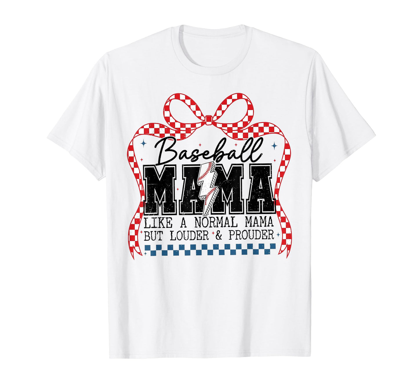 Coquette Baseball Mama Checkered Tis T-Shirt - Aesthetic Graphic Unisex - T-Shirt, Sweatshirt, Hoodie