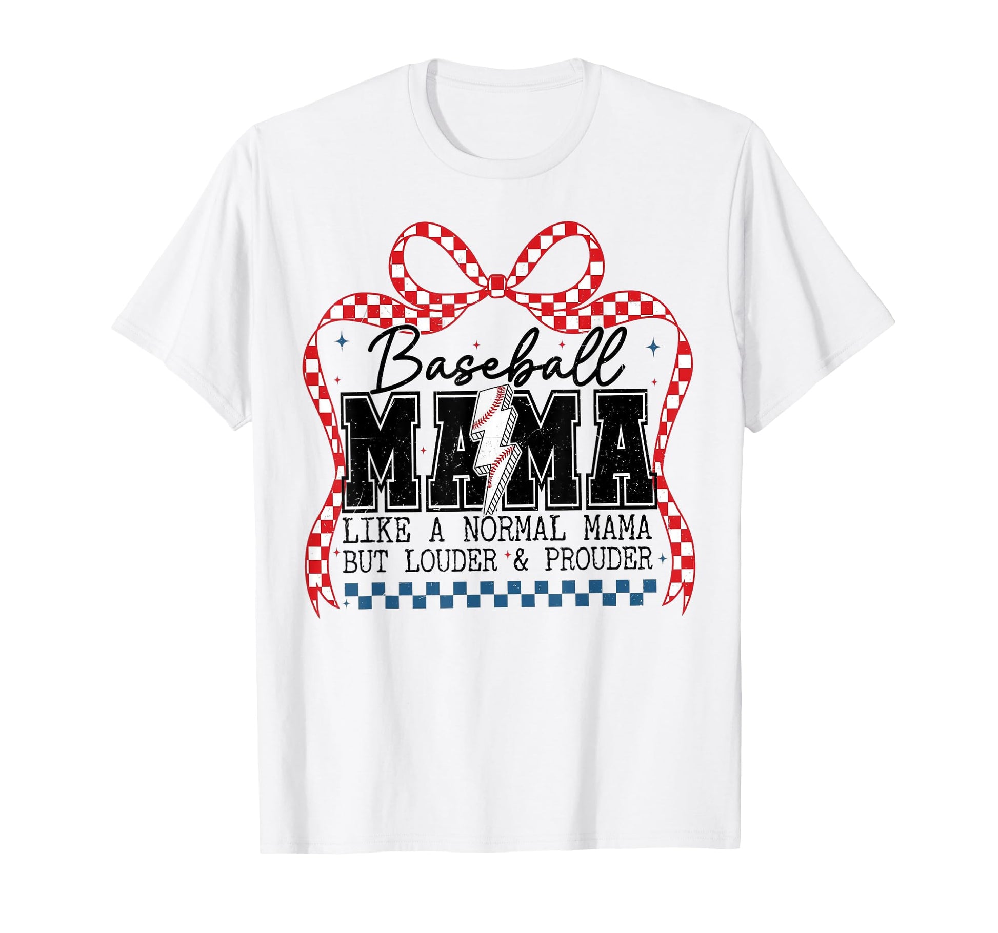 Coquette Baseball Mama Checkered Tis T-Shirt - Aesthetic Graphic Unisex - T-Shirt, Sweatshirt, Hoodie