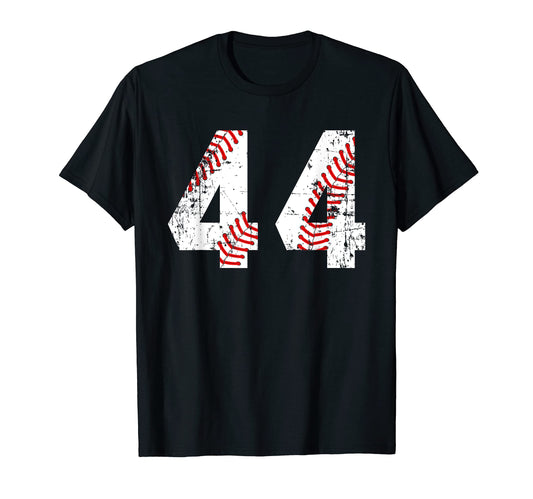Baseball 44 Jersey Number T-Shirt - Unique Graphic Men Women - T-Shirt, Sweatshirt, Hoodie