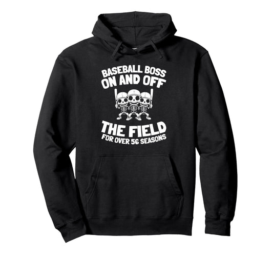 56 Years Old Baseballer Team Sport Hoodie - Fun Novelty Design Men Women - T-Shirt, Sweatshirt, Hoodie